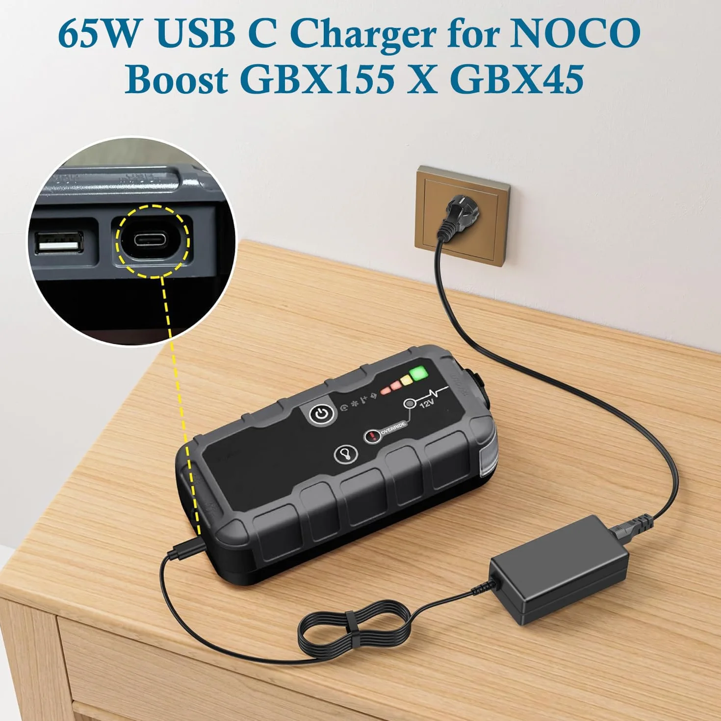 TAIFU 65 W USB C UltraSafe litowy zasilacz rozruchowy NOCO Boost X GBC011 GBX45 GBX55 1250A GBX75 1750A 2500A GBX155 4250A UltraSafe Przenośny Jump Starter Ładowarka