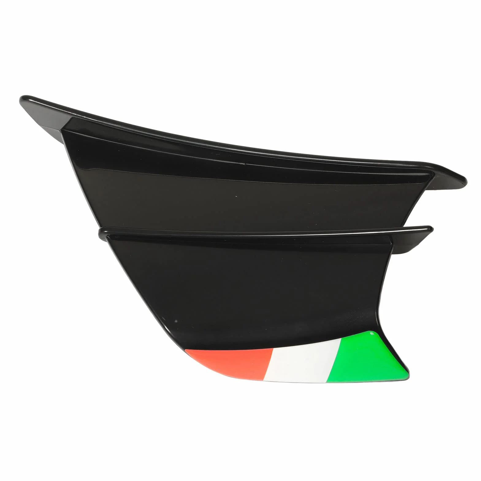Spojler Skrzydłowy Motocykla, 1 para Spojlera Motocyklowego Winglet Spoiler, Boczne Spojlery Motocyklowe Winglet Pasuje do 400 250 Z900 Z1000, do R1 R3 R25, do CBR650 (Czarny)