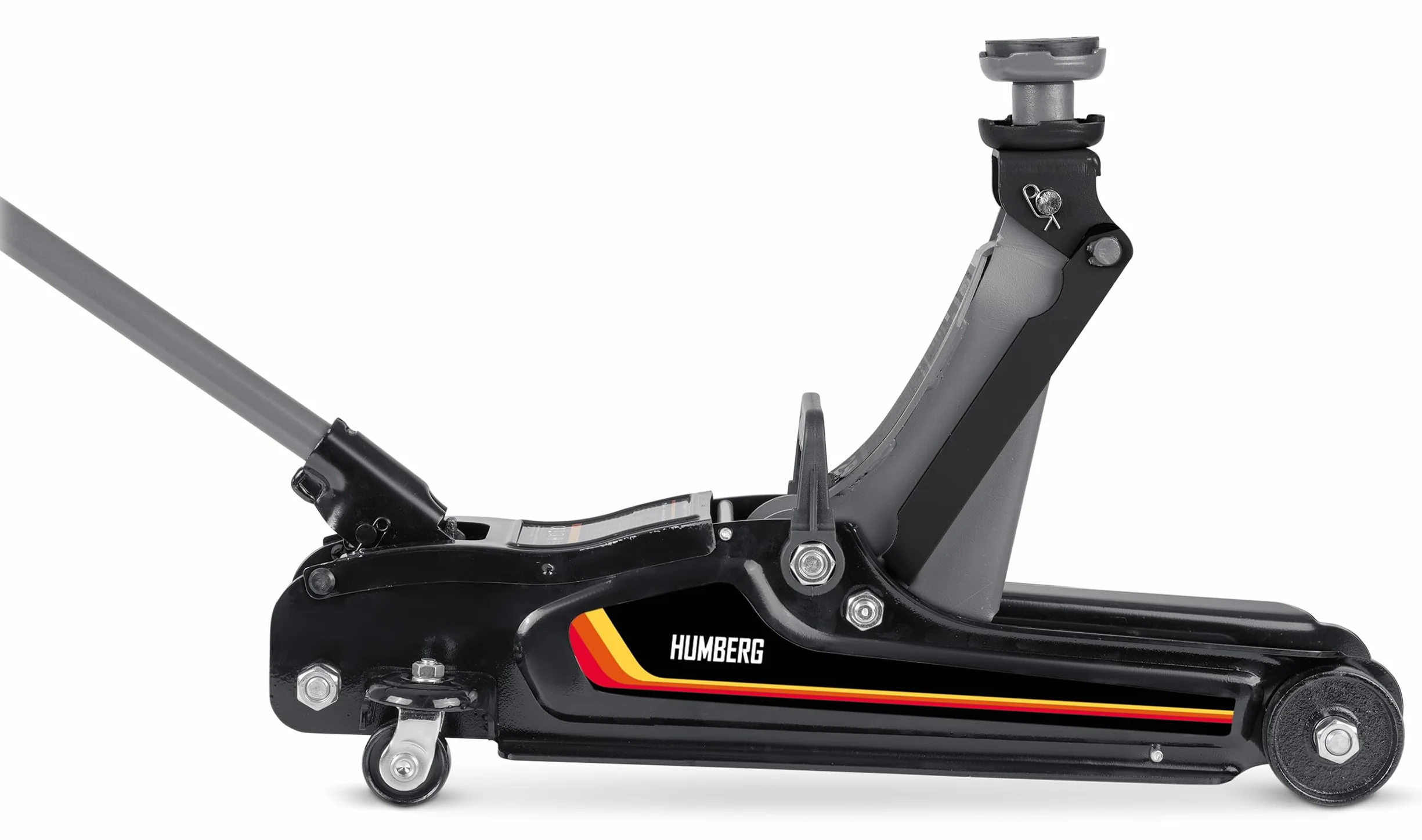 Humberg Podnośnik samochodowy Hydrauliczny 2,5T 80-360 mm Podnośnik manewrowy 2 gumowe podkładki Czarny