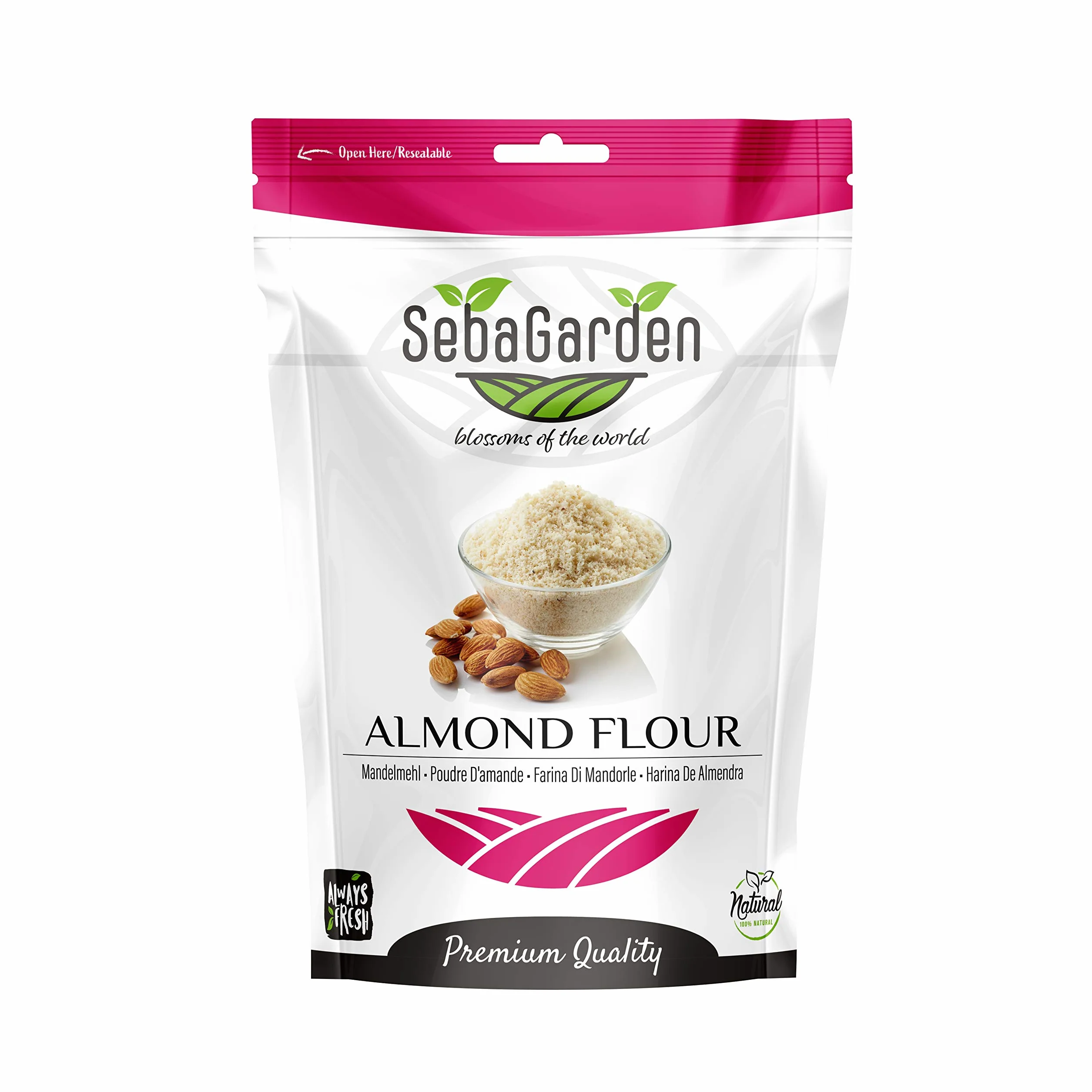 Seba Garden Mąka Migdałowa Extra Fine Blanszowana 1 kg z Kalifornii