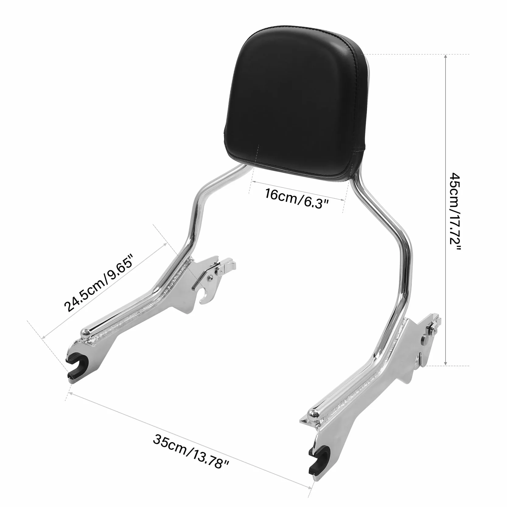TCMT Standardowe oparcie Sissy-Bar z zestawem dokującym, pasuje do Harley Fat Boy 114 FLFBS 2018–2023, Fat Boy FLFB 2018–2019 Breakout 114 FXBRS 2018–2020 Breakout FXBR 2018–2019; 2023