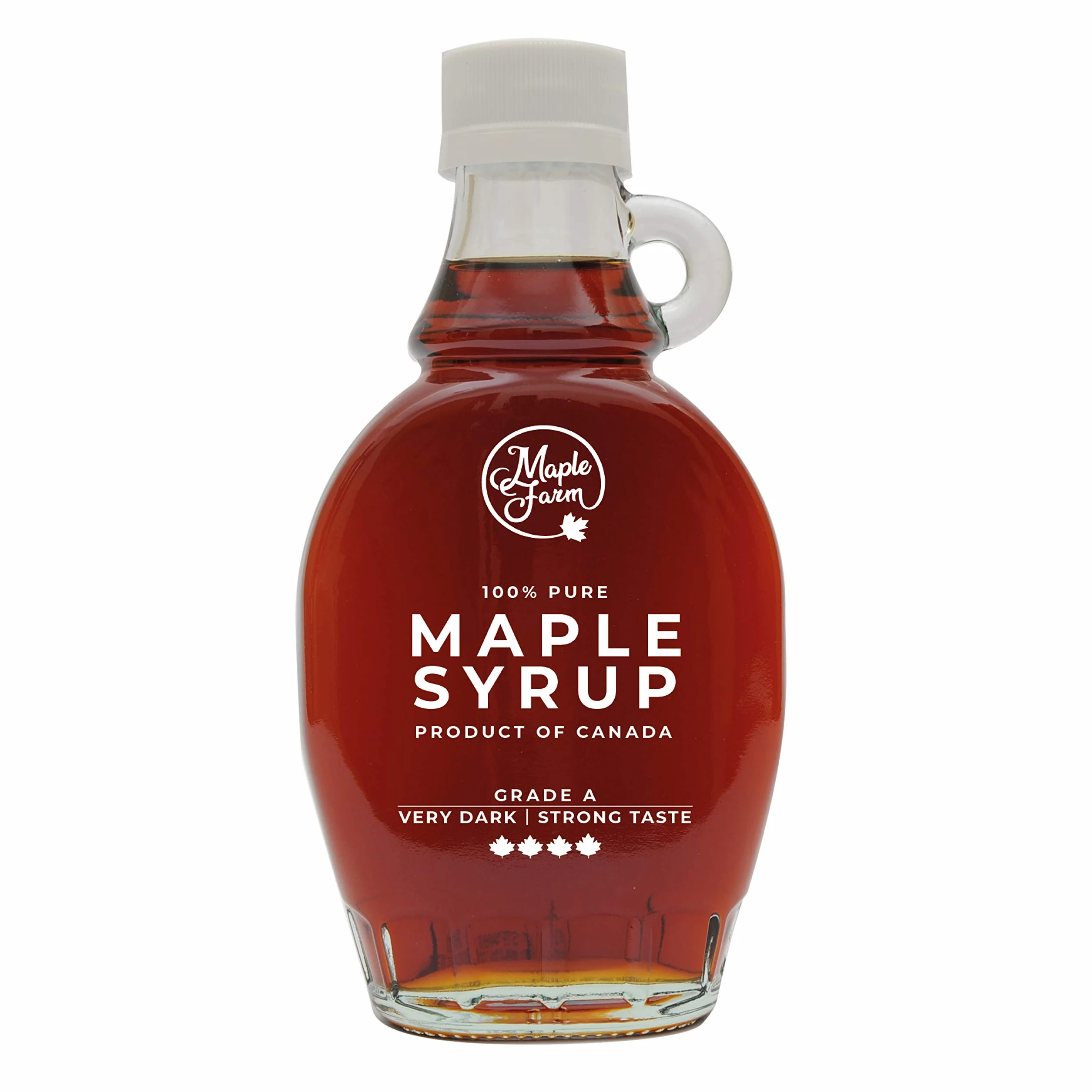 MapleFarm - Czysty syrop klonowy - Wyprodukowano w Kanadzie - Klasa A (Very Dark, Strong taste) - Butelka 189 ml (250 g) - Pure maple syrup - Maple syrup
