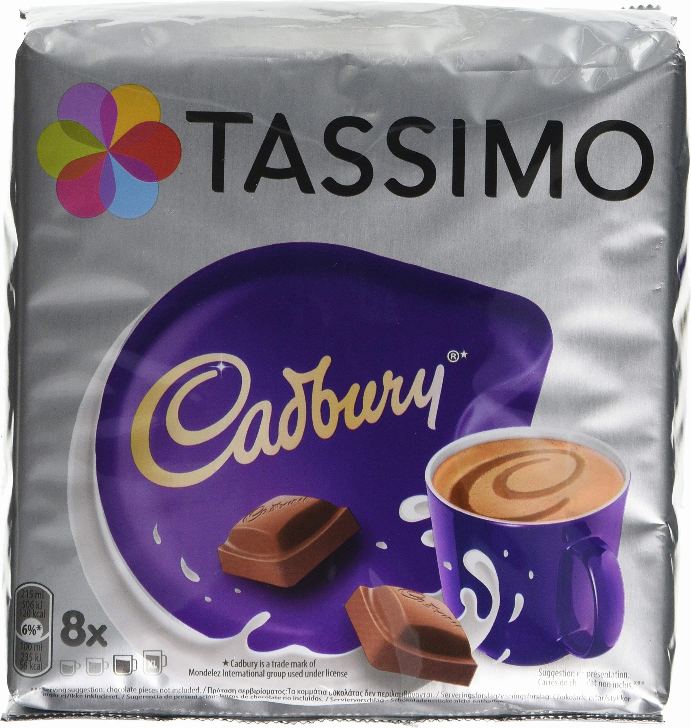Tassimo Cadbury kakao, kakao, czekolada, kapsułka, 8 T-Discs / porcje