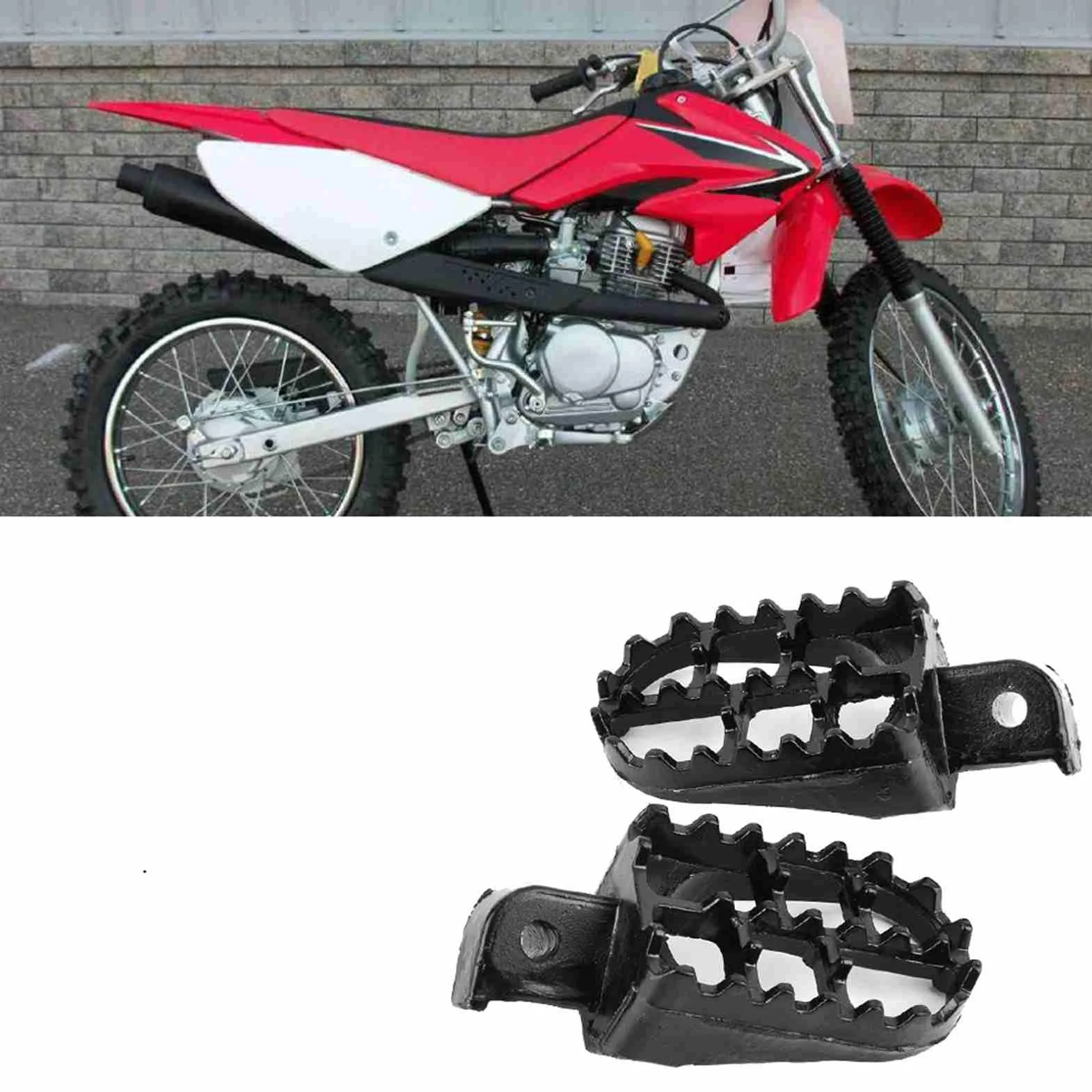Podnóżki,Podnóżki ze stopu aluminium pasują do CRF 50/70/80/100 Pit Dirt Bikes i XR50 XR70 Pit Dirt Bikes