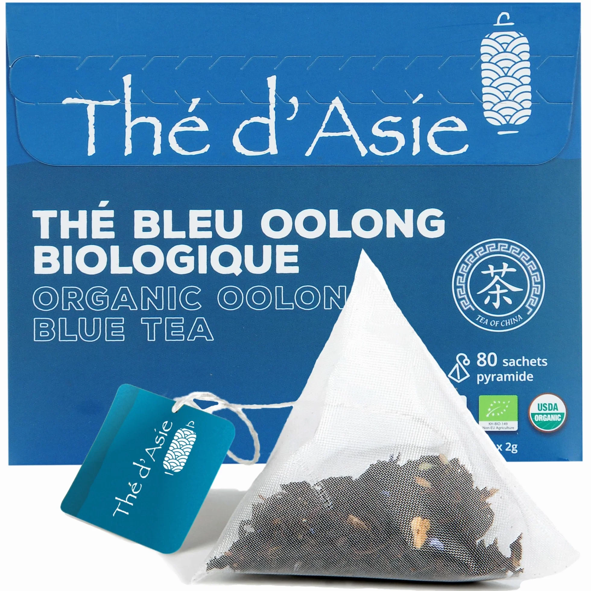Organiczna niebieska herbata Oolong 80 torebek piramidy - Herbata azjatycka z Chin