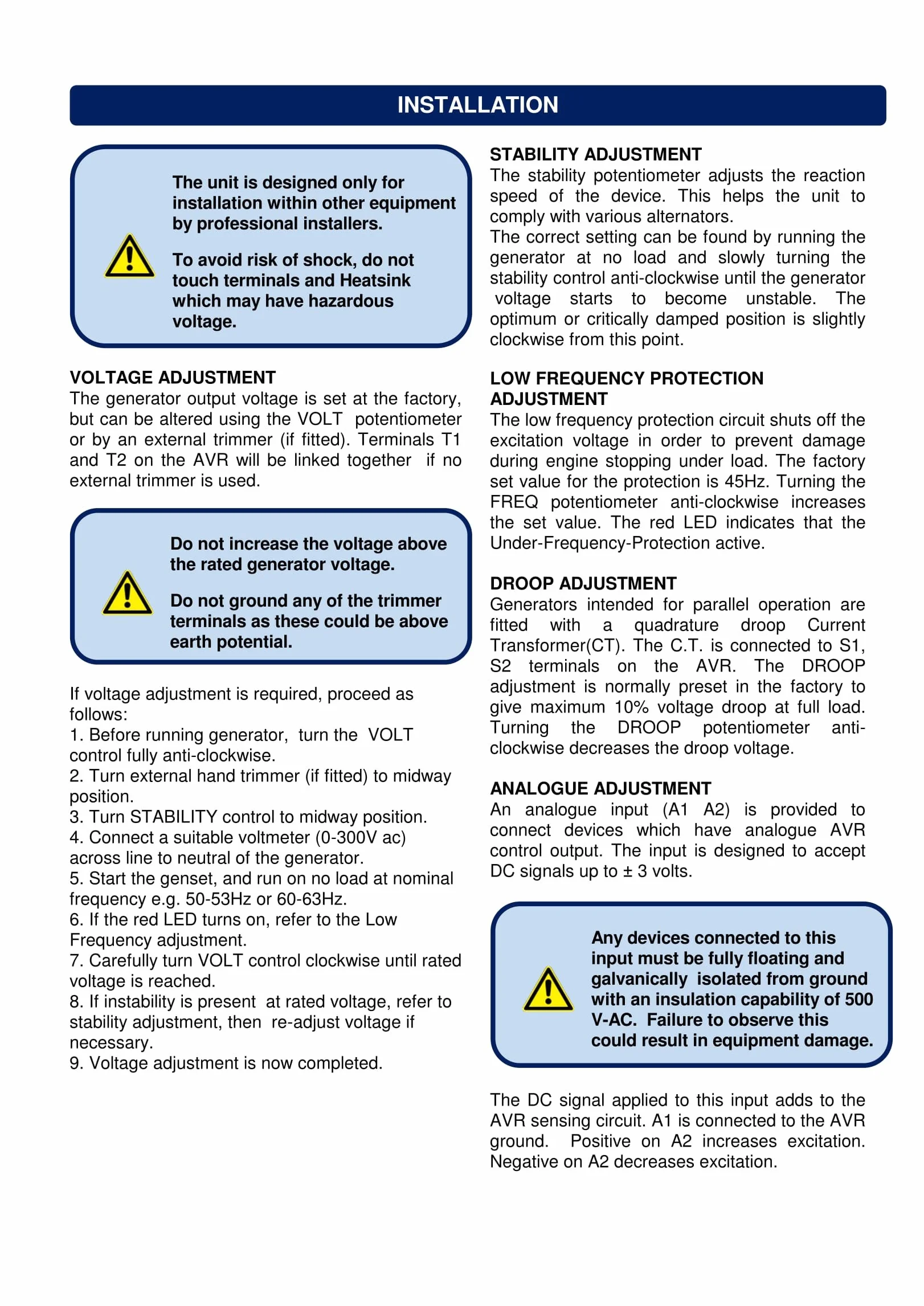 Oryginalny DATAKOM AVR-40 automatyczny regulator napięcia do generatorów ...