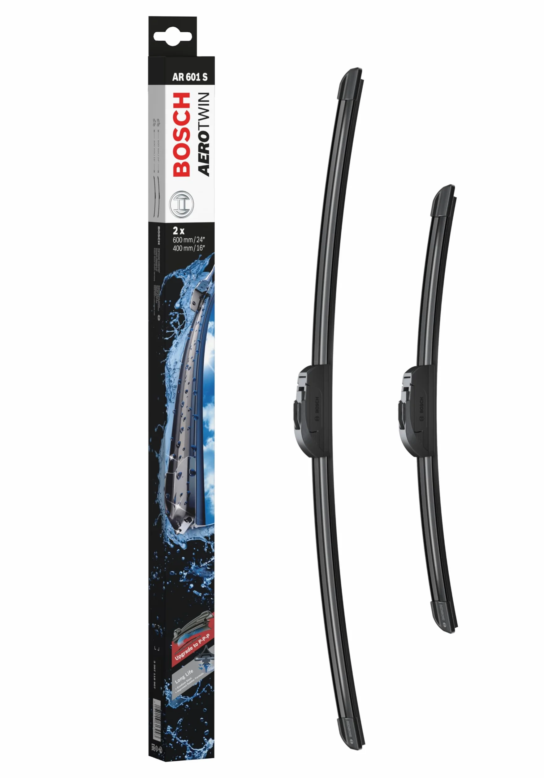 Bosch 3397118907 Pióro Wycieraczki, Czarny, 600 mm/400 mm