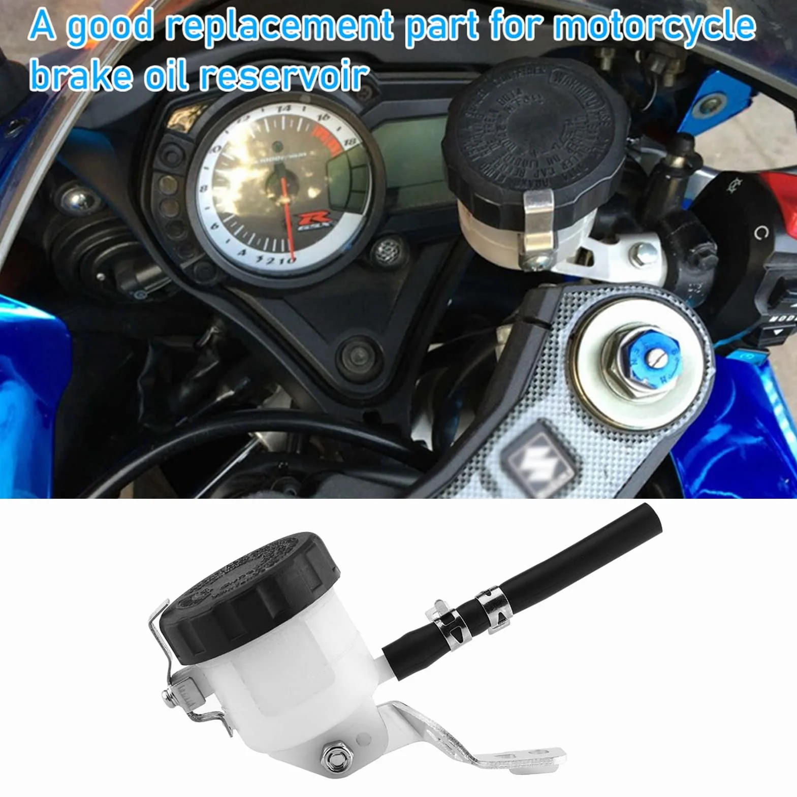 Zbiornik hamulca Sunicon, zbiornik głównego cylindra hamulca, butelka płynu ze wspornikiem do Suzuki SV650 03-09 SV100S 03-07