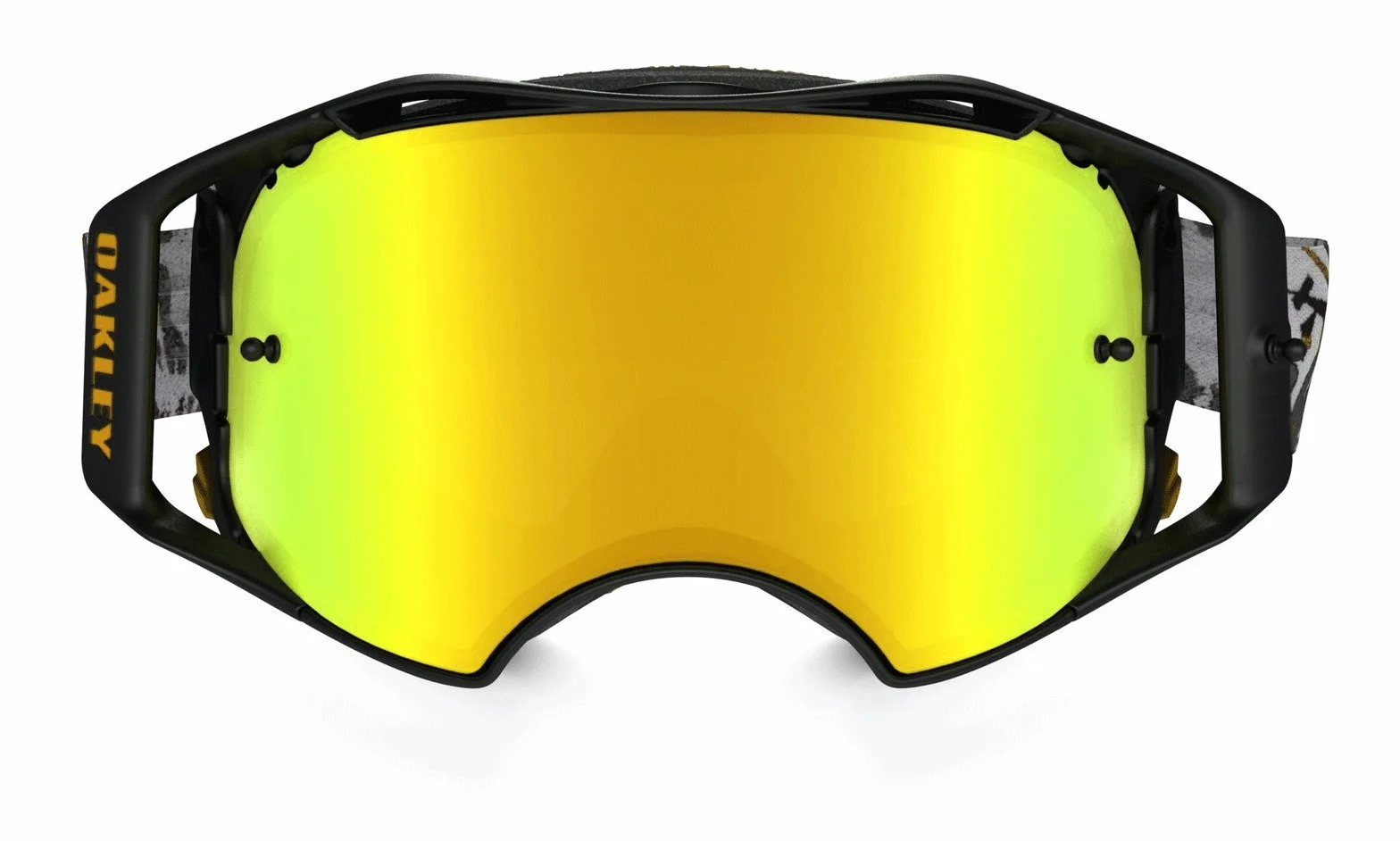 Zapasowa soczewka pasująca do okularów Oakley Airbrake Motocross - lustro w kolorze złotym