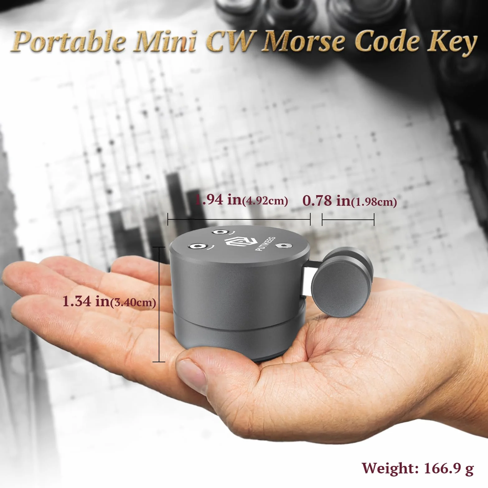 CW Morse Code Key (szary)