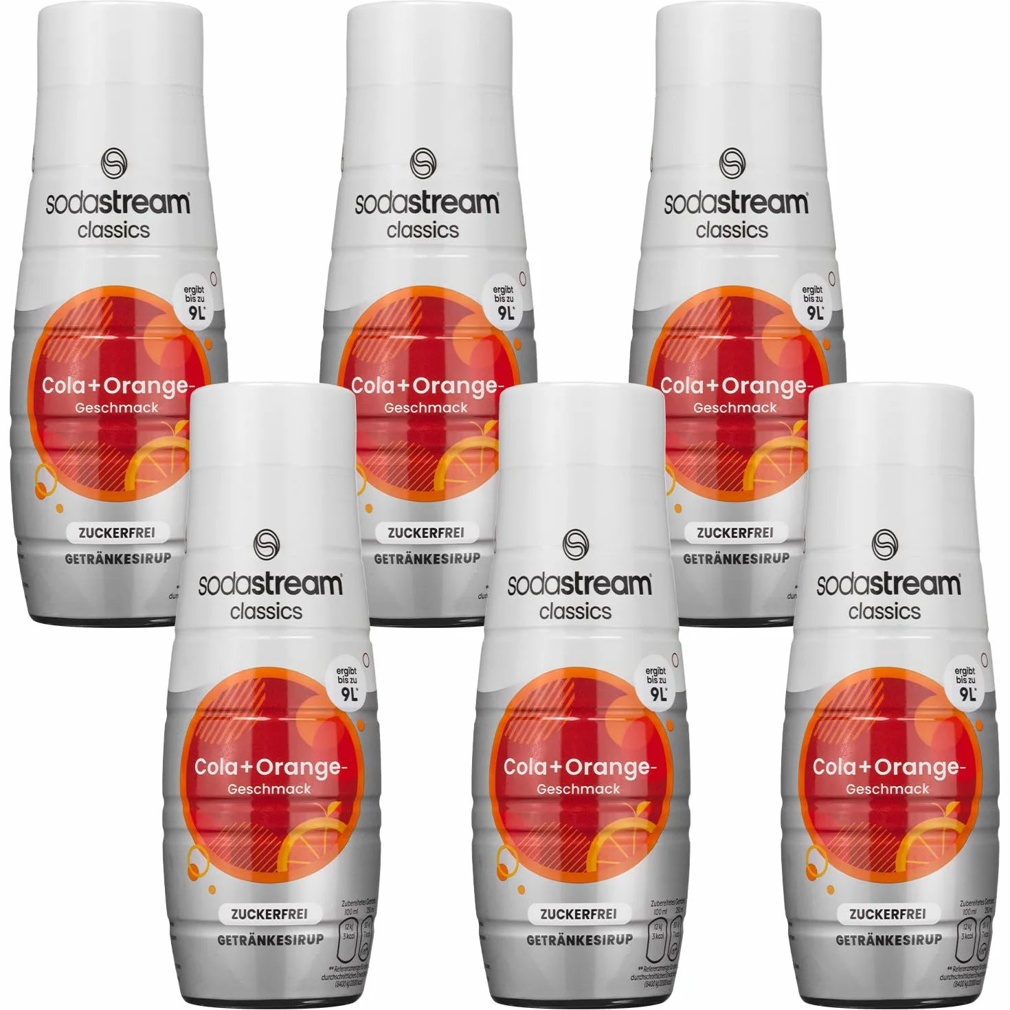 Sodastream 6x SYROP COLA POMARAŃCZA BEZ CUKRU 440ML