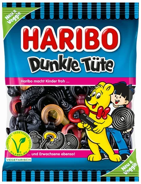 Haribo Ciemna torebka 3 x 175 g mieszanka lukrecji