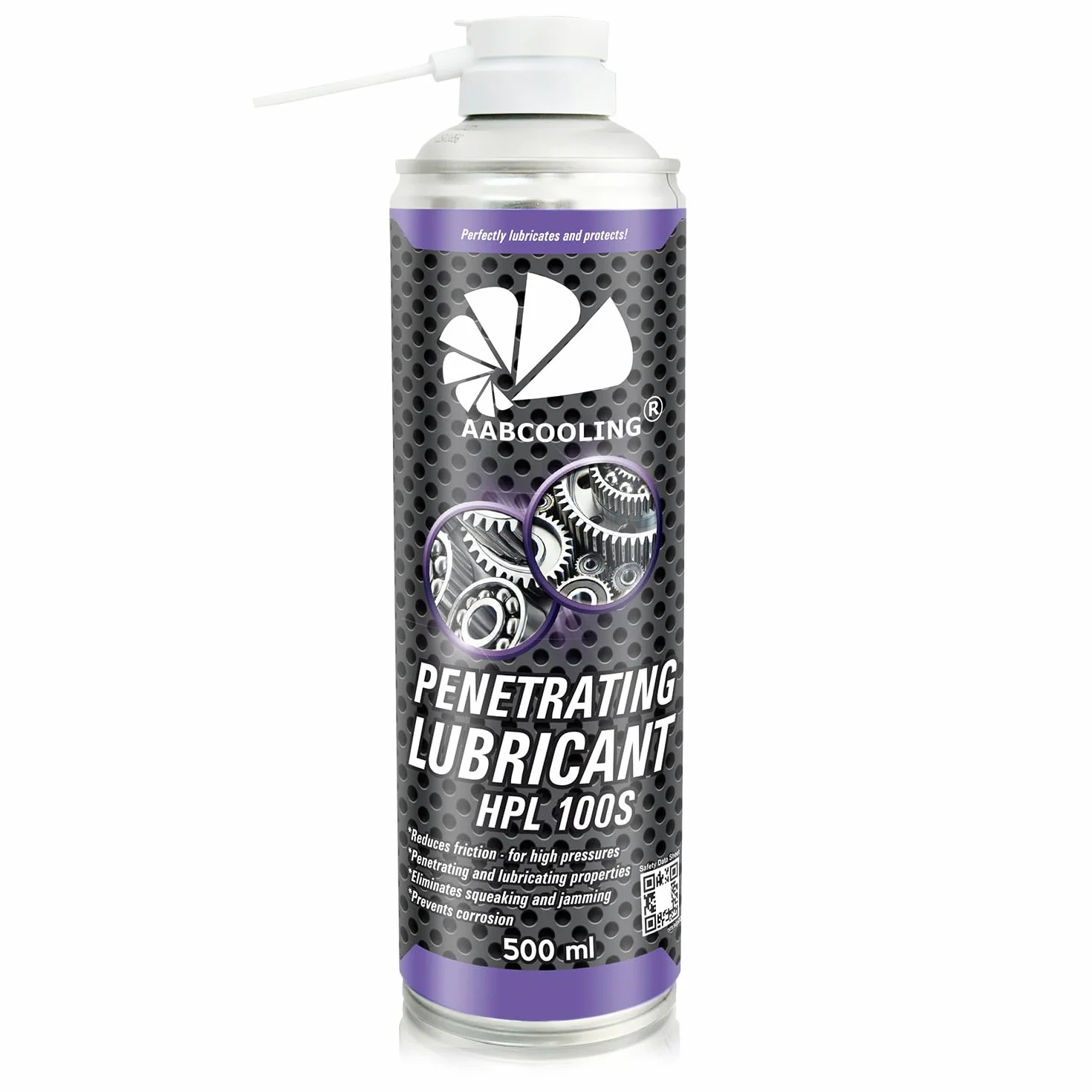 AABCOOLING HPL 100S Smar penetrujący w sprayu 500 ml – smar rolniczy do łańcuchów i przegubów, produkt wielofunkcyjny, do stosowania w ciągnikach i sprzęcie rolniczym, smar K8
