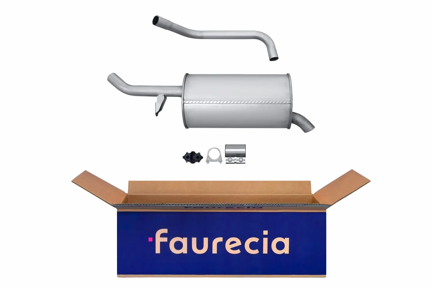 HELLA 8LD 366 034-871 Tłumik końcowy - Easy2Fit® Kit - z tyłu - dwuczęściowy - Komplet z elementami do montażu