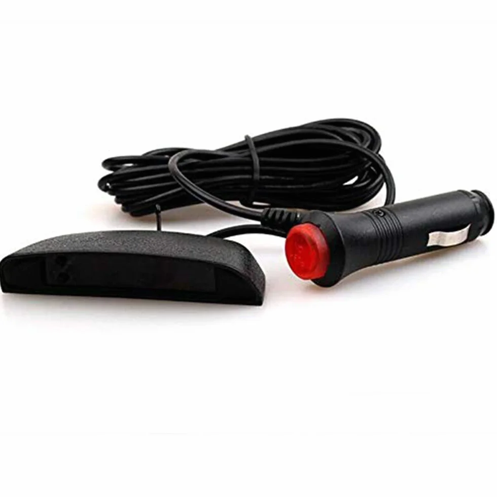 Riloer Samochodowy zegar cyfrowy, 4 w 1 12 V, zegar, data, termometr, monitor napięcia z wyświetlaczem LCD do wnętrza samochodu, niebieski