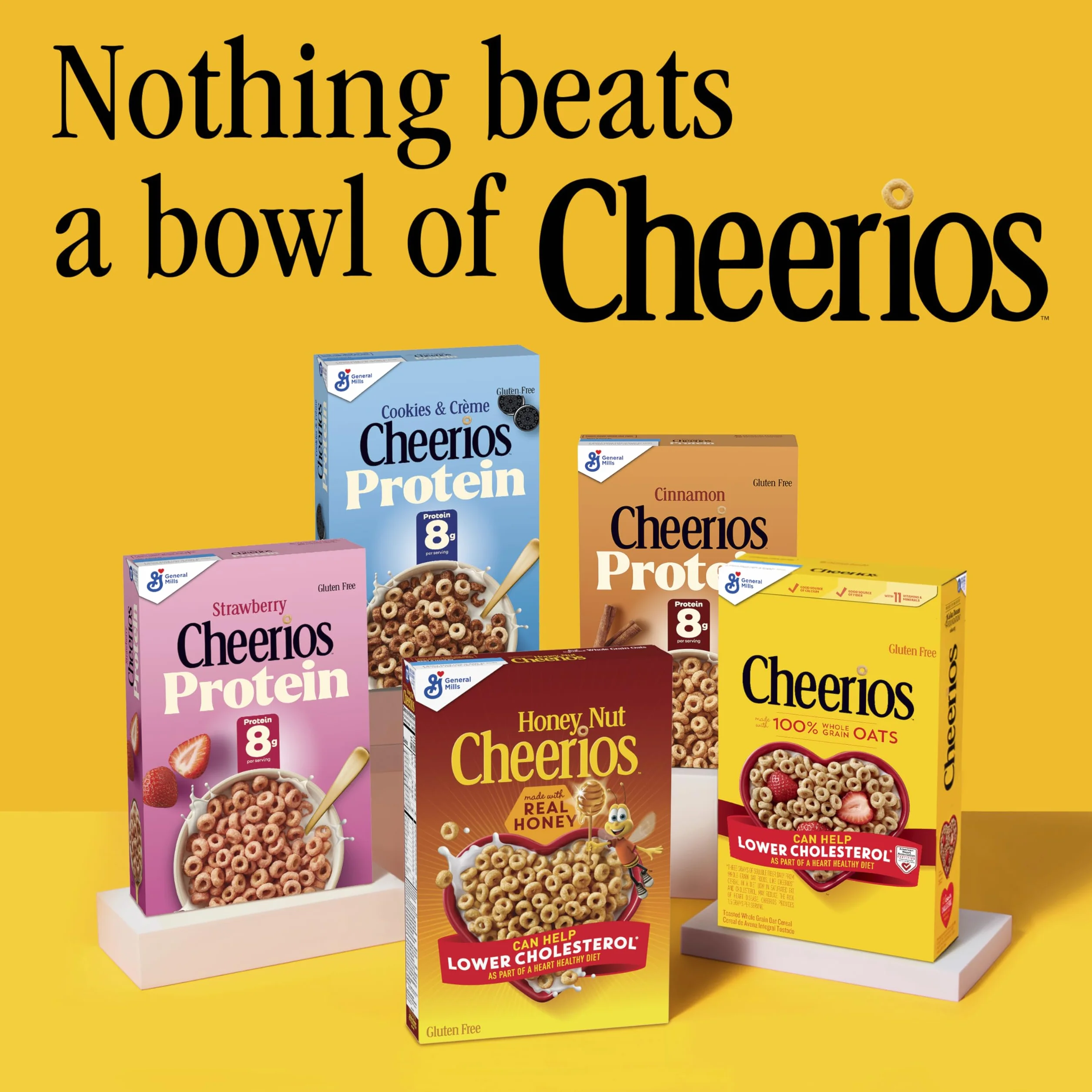 Honey Nut Cheerios Cereal, Limited Edition Happy Heart Shapes, Heart Healthy Cereal With Whole Grain Oats, 10.8 oz