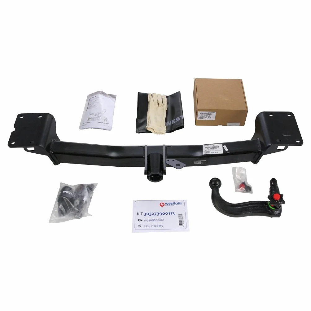 WESTFALIA Automotive 303273900113 zdejmowany hak z łabędziem do BMW X5 (E70) (01/2007-11/2013) - zawiera 13-pinowy zestaw okablowań do określonego pojazdu