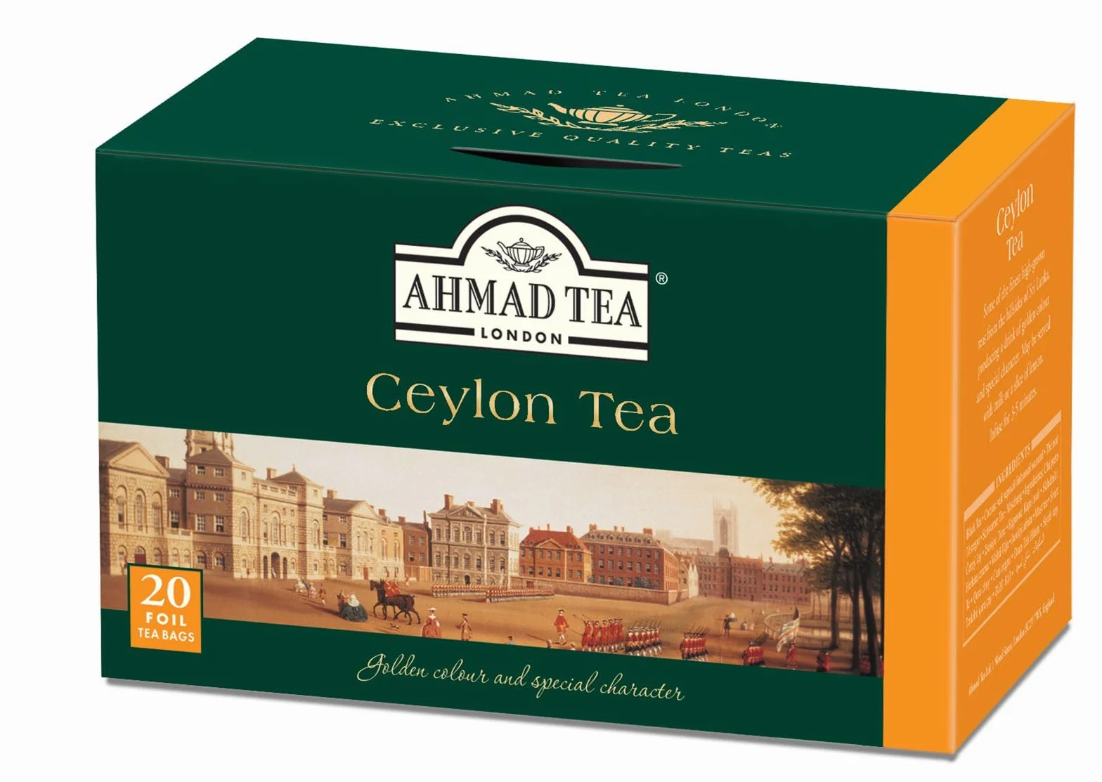 Ahmad Tea Ceylon czarna herbata, 20 torebek herbaty z tasiemką/metką, hermetycznie zamknięte, zapakowane w folię