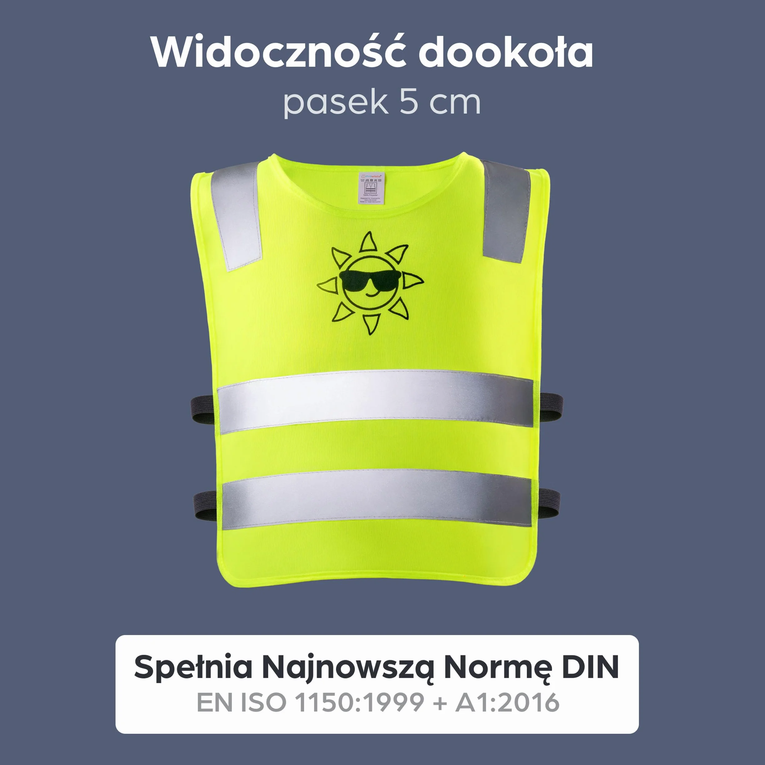 2 kamizelki ostrzegawcze dla dzieci, żółta, dobrze widoczna, oddychająca, uniwersalna, rozmiar dla chłopców i dziewczynek
