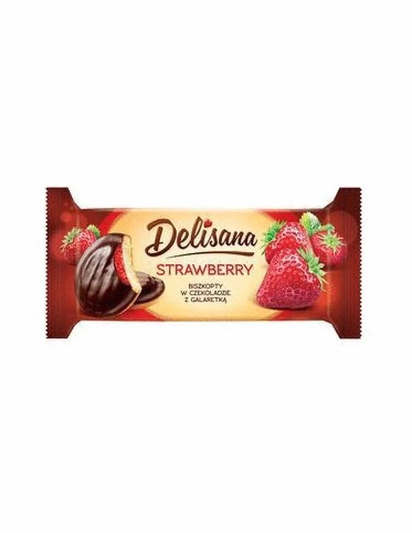 Delisana Ciastka z truskawkową galaretką 135g