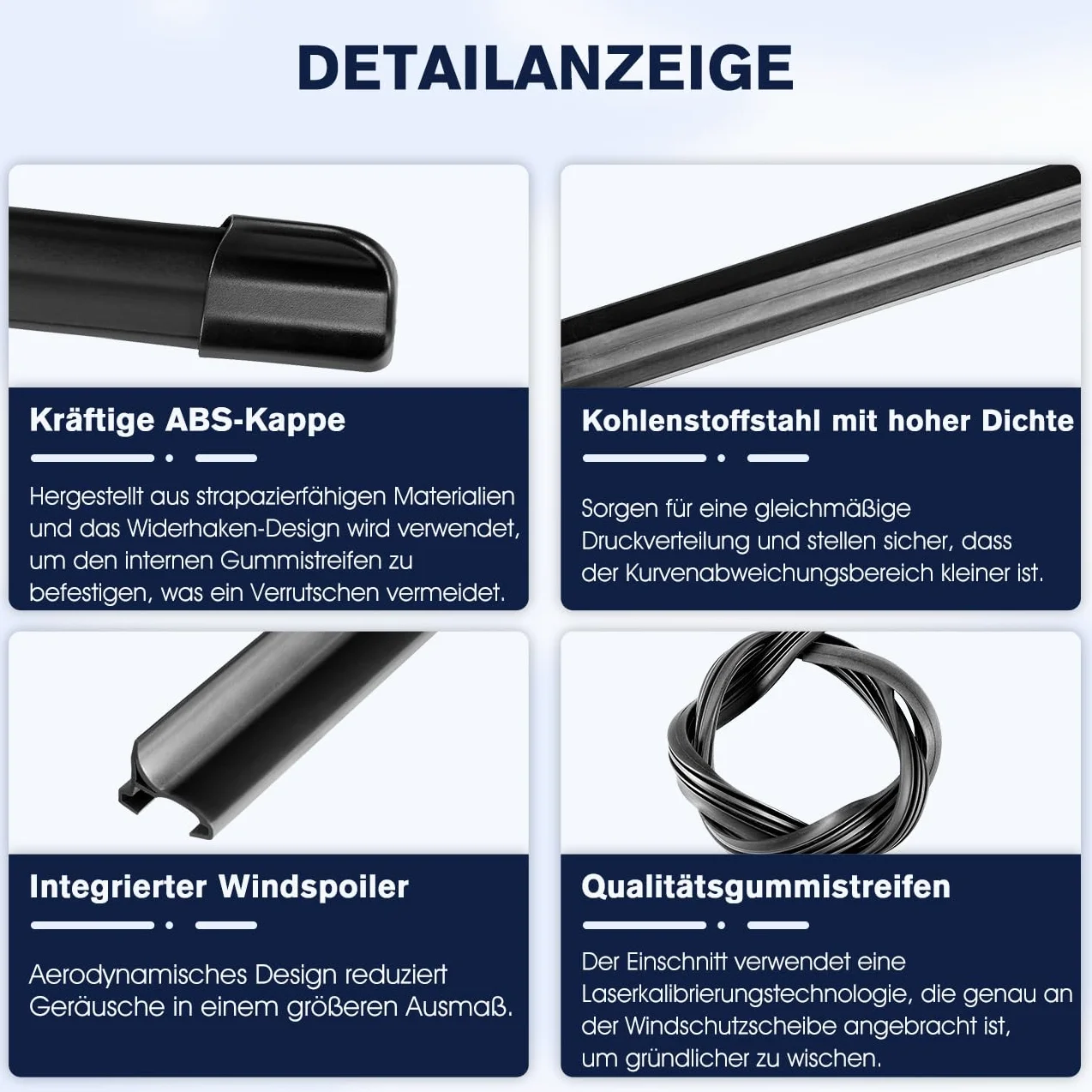GEARMONSTER Zestaw wycieraczek przednich i tylnych do Audi Q5 8R Q3 A4 Allroad 600mm 500mm 330mm