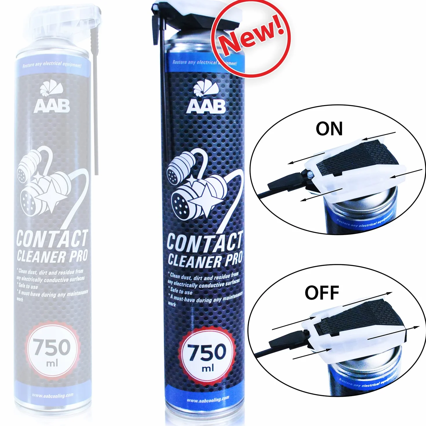 AABCOOLING Contact Cleaner PRO 750ml - Spray do Czyszczenia Styków i Wtyczek Elektrycznych, Czyści Płytki PCB, Środek Antykorozyjny