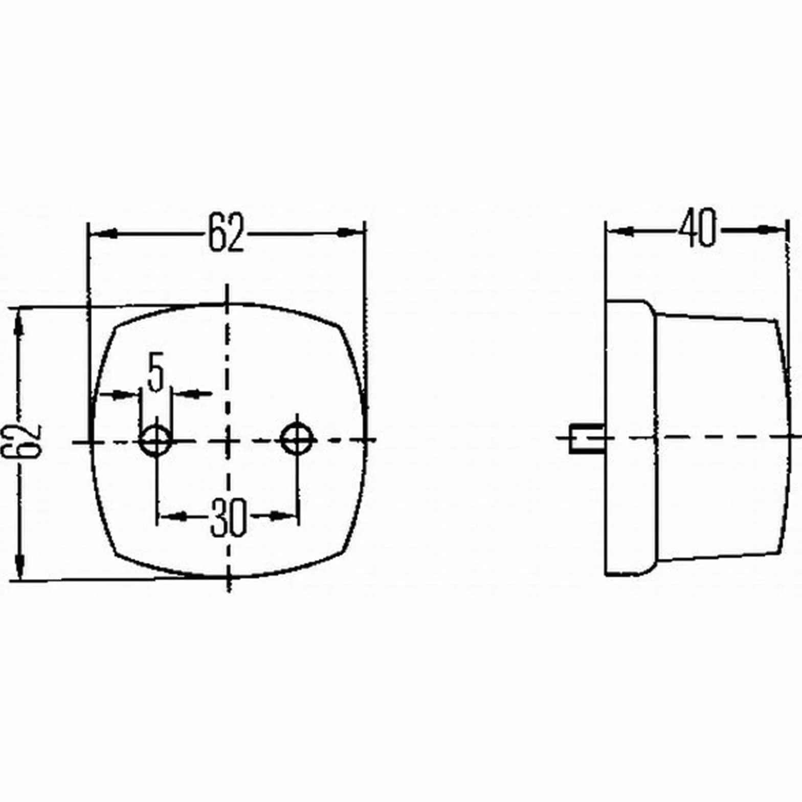 HELLA Światła pozycyjne - Halogen - 12V - Oprawa/Połączenie śrubowe - ECE - Kolor szkła reflektora: przezroczysty - z prawej/z lewej - Ilość: 1 - 2PF 003 057-001