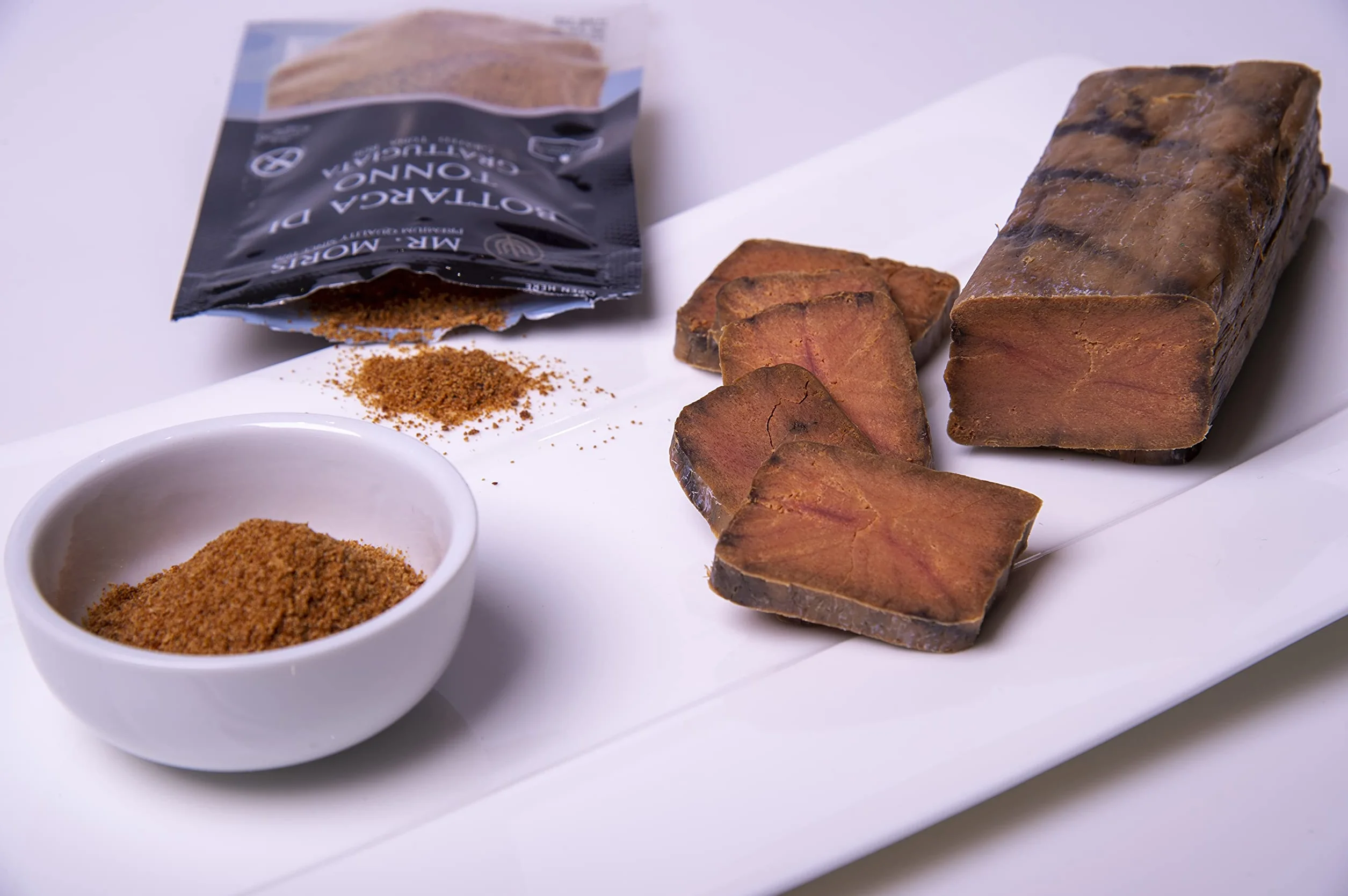 Mr Moris tuńczyk Powder Premium Quality Bottarga Kosher (Thunnus Albacares rogen Powder) w worku (25 g)