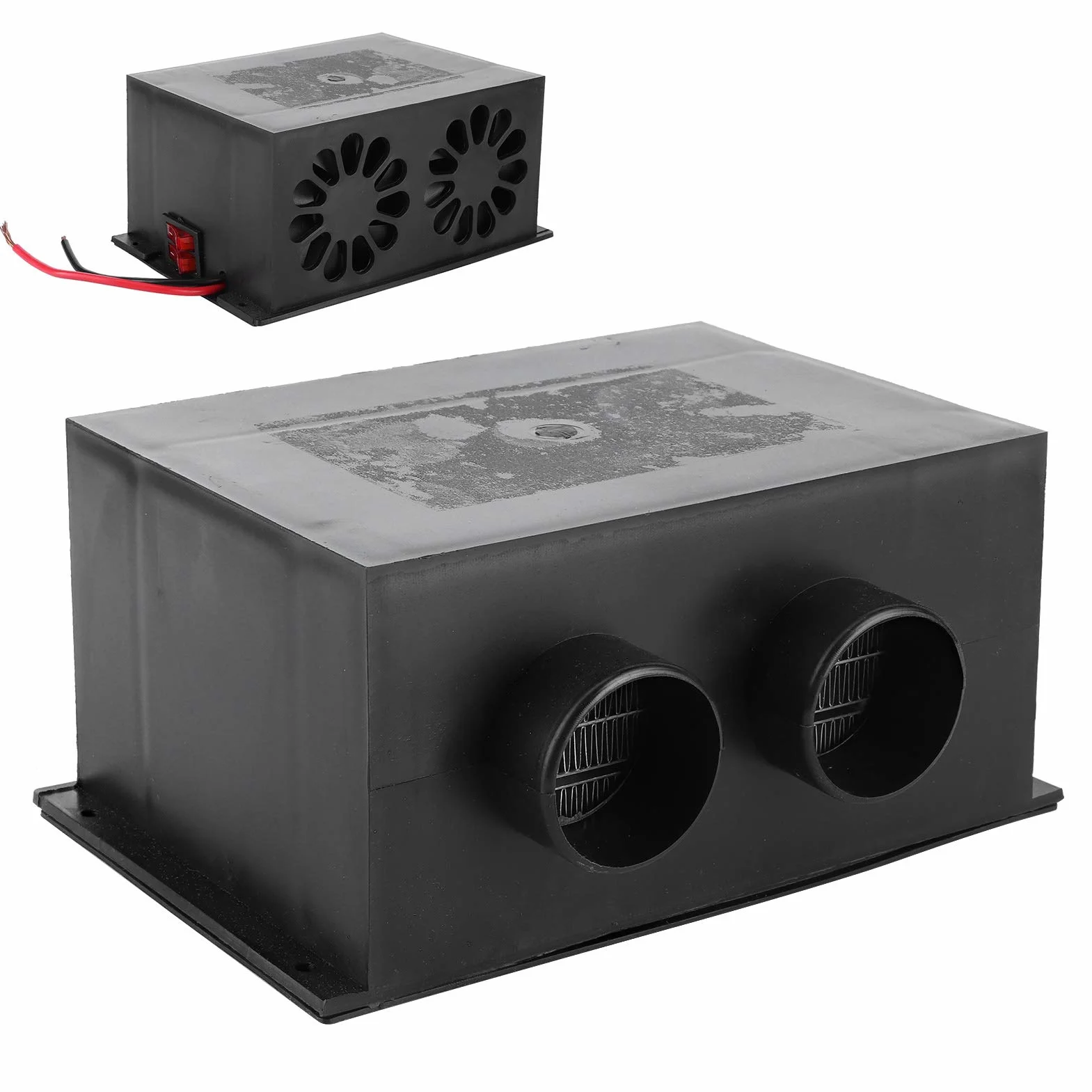 Ogrzewacz Samochodowy, 12V 600W Podgrzewacz Samochodowy 2 Otwory Przenośny Zimowy Szybkie Ogrzewanie Cieplej Usuwanie Szronu Bezgłośne Uniwersalne