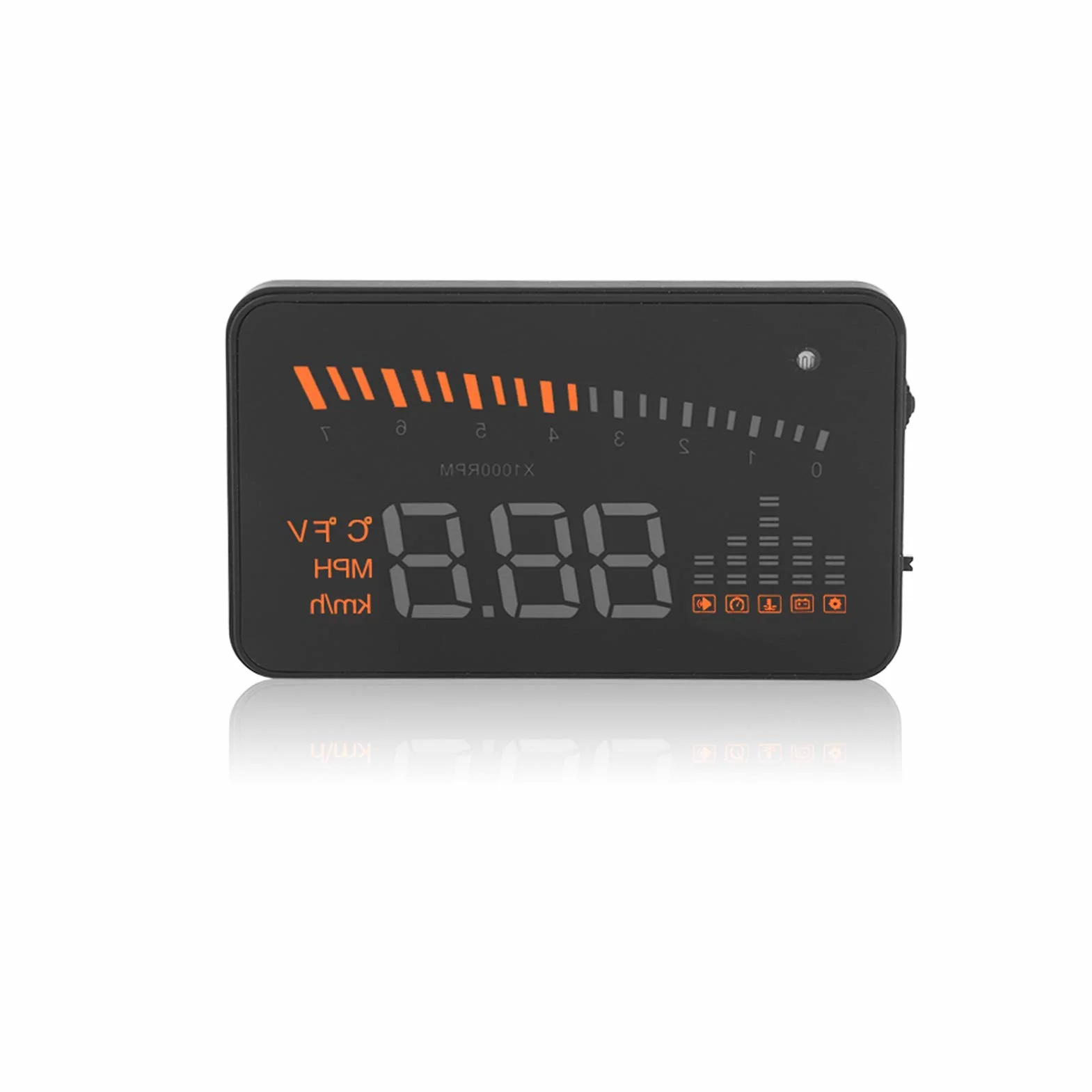 KIMISS Head Up Display, OBDII HUD Head Up Display di avvertimento della velocità del proiettore a LED a colori per autocarri