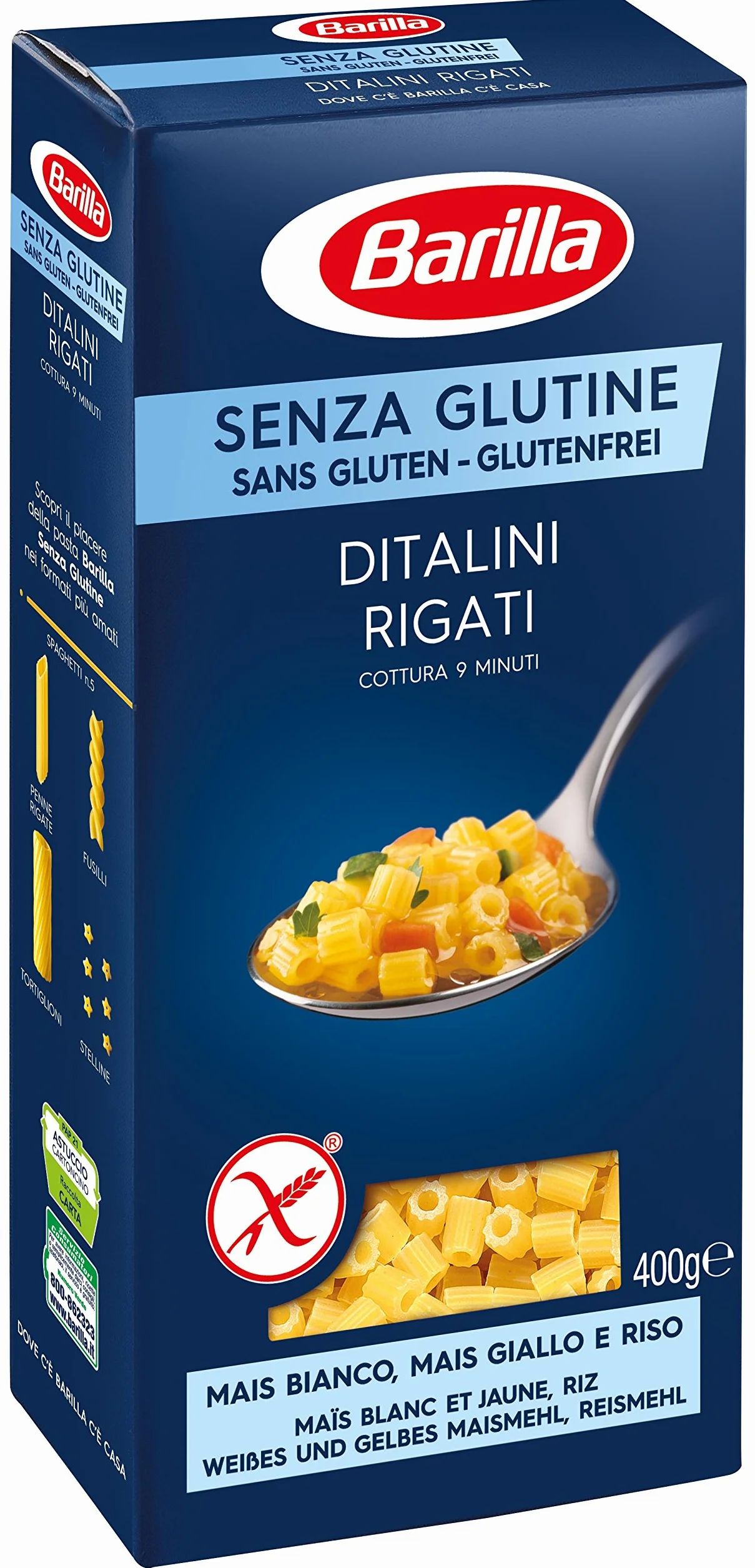 Barilla Ditalini Rigati Senza Glutine 400 g