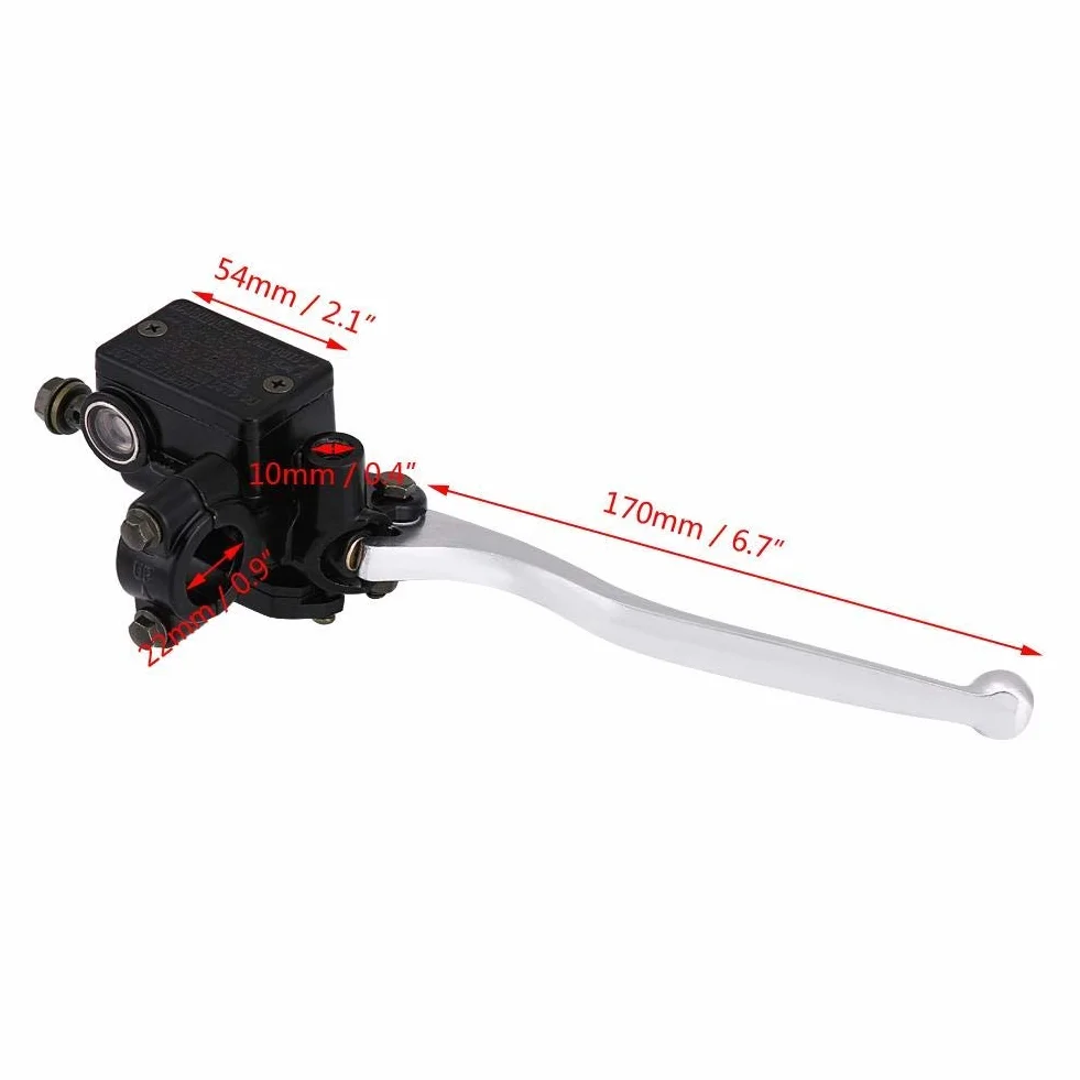 7/8"22mm dźwignia hamulca motocyklowego pompa ze stopu aluminium motocykl prawy przedni cylinder hamulcowy dla CBR250 CB250 VT250 VTR250 CB400 CL400 NSR250