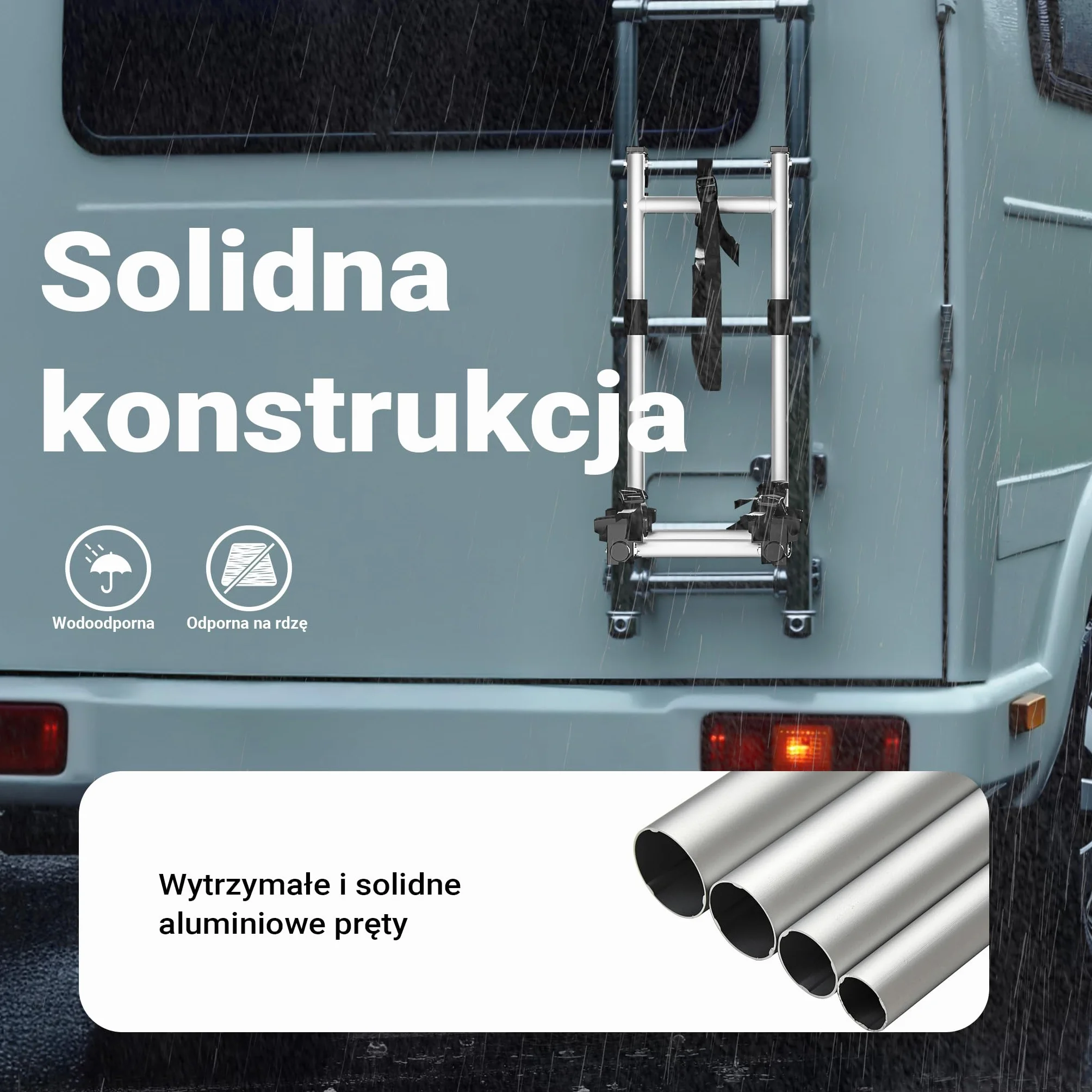 Wiltec Bagażnik na 2 rowery 30 kg aluminium TPR składany