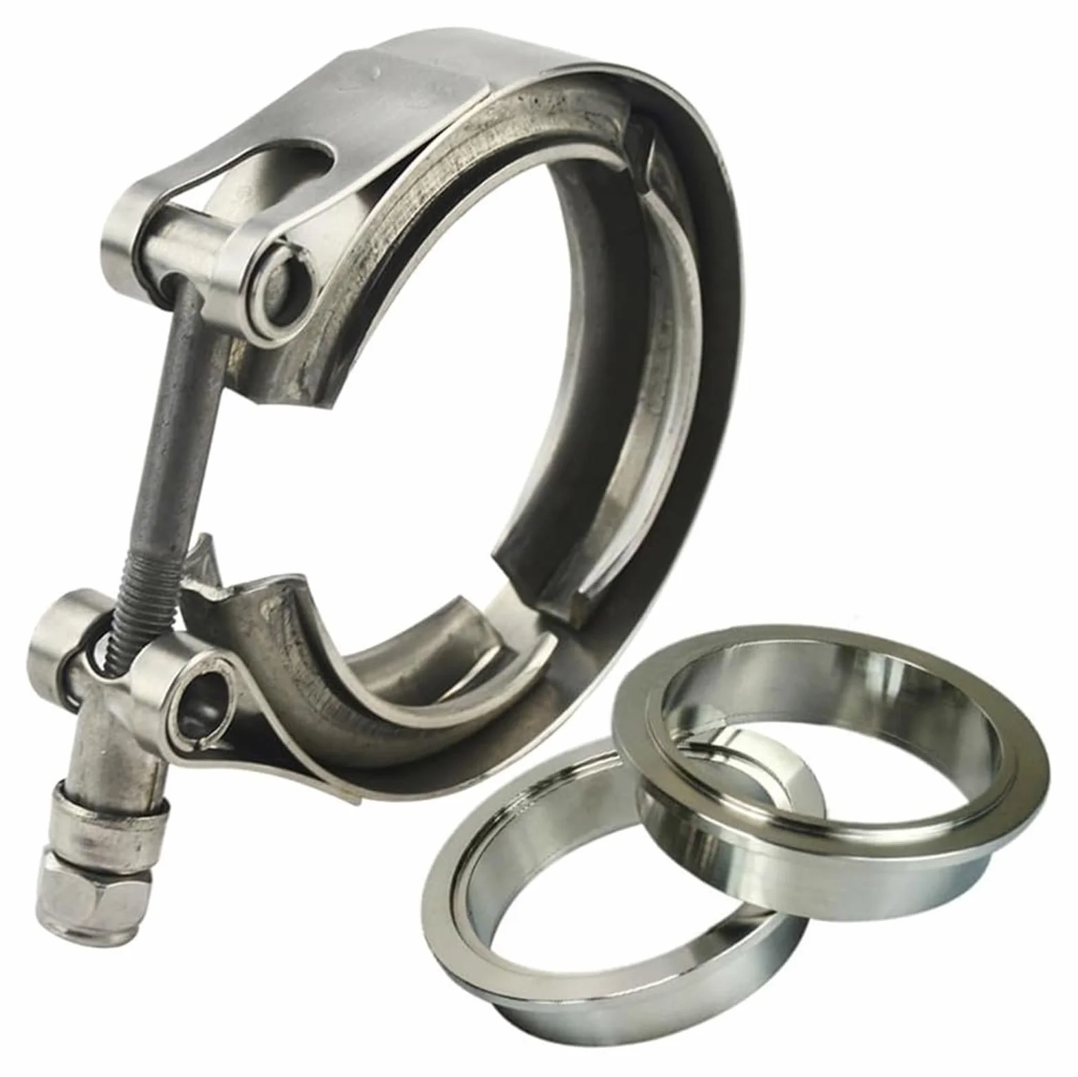 Zestaw obejm wydechowych, kołnierzy zaciskowych V-band ze stali nierdzewnej 38-152 mm do naprawy tłumika(70mm 2.75inch)