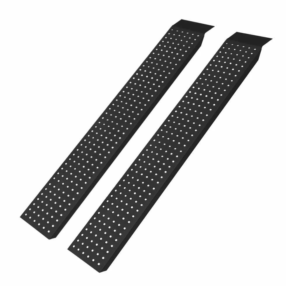 Aufun 2 x rampy do 400 kg antypoślizgowa rampa załadunkowa wykonana ze stali ocynkowanej, antypoślizgowa rampa załadunkowa do przyczep motocykl ATV quad, 160 x 23 cm (Czarny)