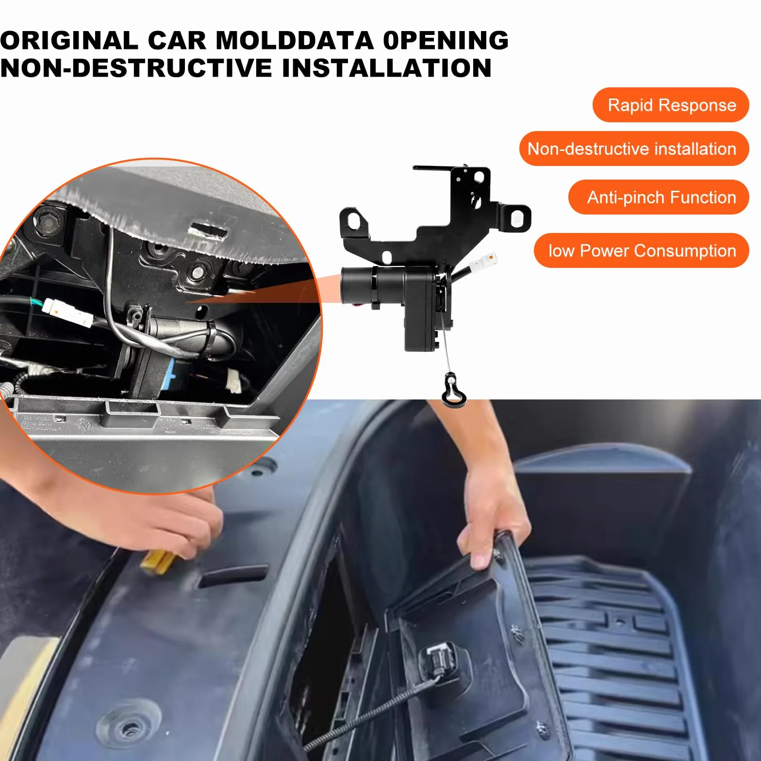 Power Frunk Soft Closing do Tesla Model Y 2021-2024, Elektryczna Osłona Automatycznego Zamykania
