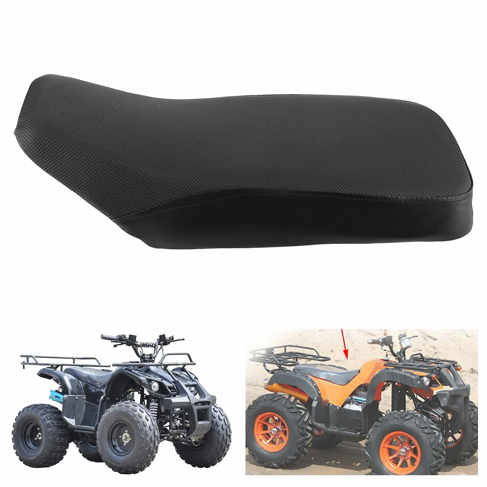 Siodełko Motocyklowe, Uniwersalne Siedzisko Pojazdu Terenowego Plastikowa Poduszka Siedziska Siedzisko Motocyklowe Nadaje Się do Większości Motocykli ATV Quad o Pojemności 110 Cm3-125 Cm3