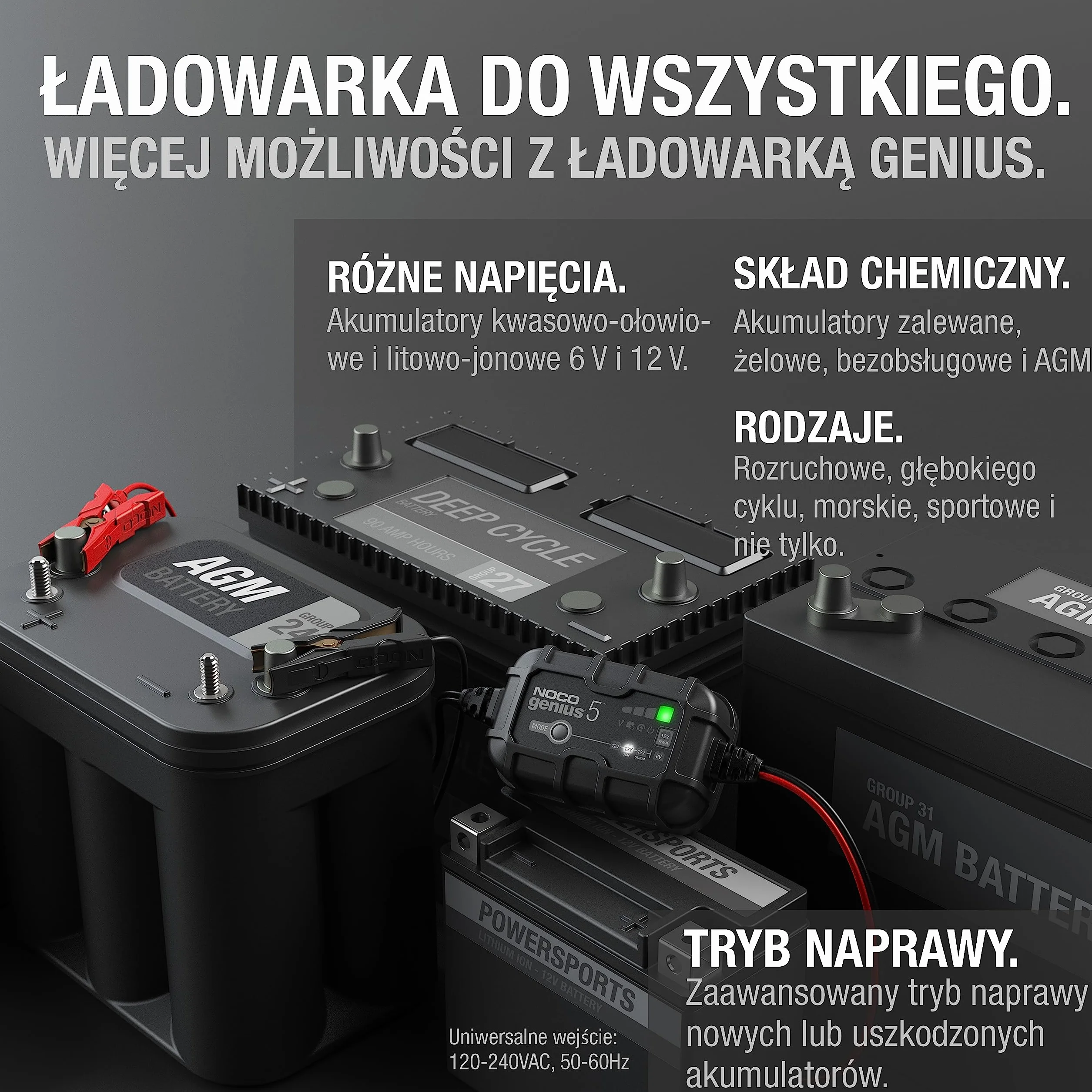 NOCO Inteligentna ładowarka Genius5 6/12V 5A