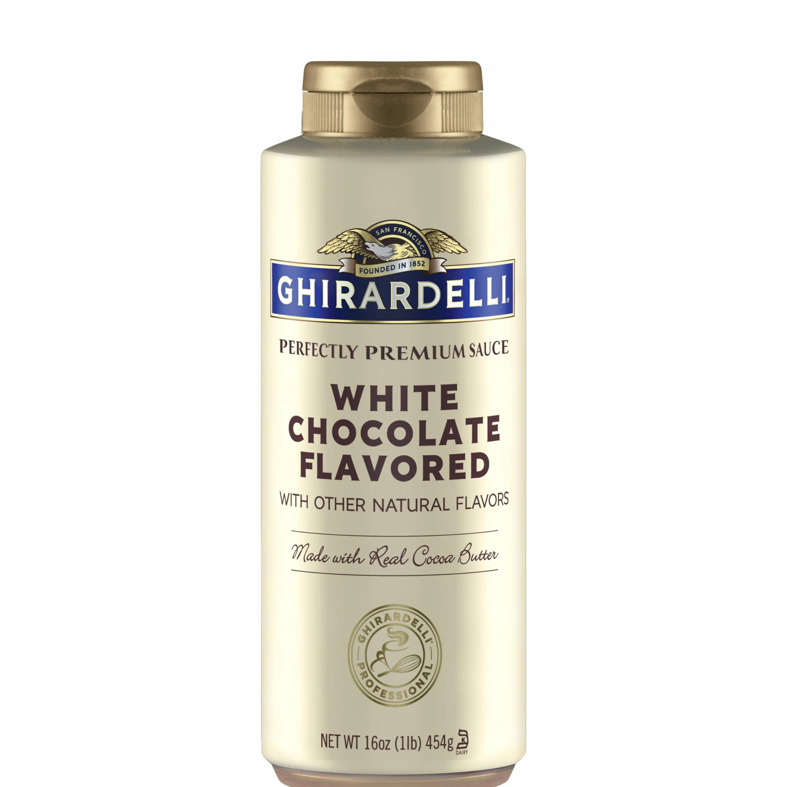 Ghirardelli Sos z białej czekolady, butelka wyciskana 473 ml