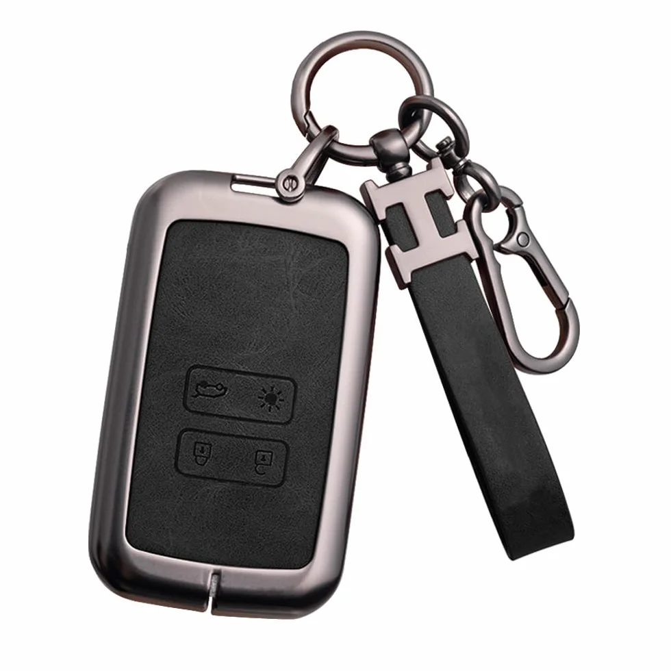 Etui na kluczyki samochodowe dla Renault Clio Megane Koleos Kadjar Kangoo Twingo Talisman Captur Espace Dacia Duster 4 przyciski złącze cynkowe Czarny