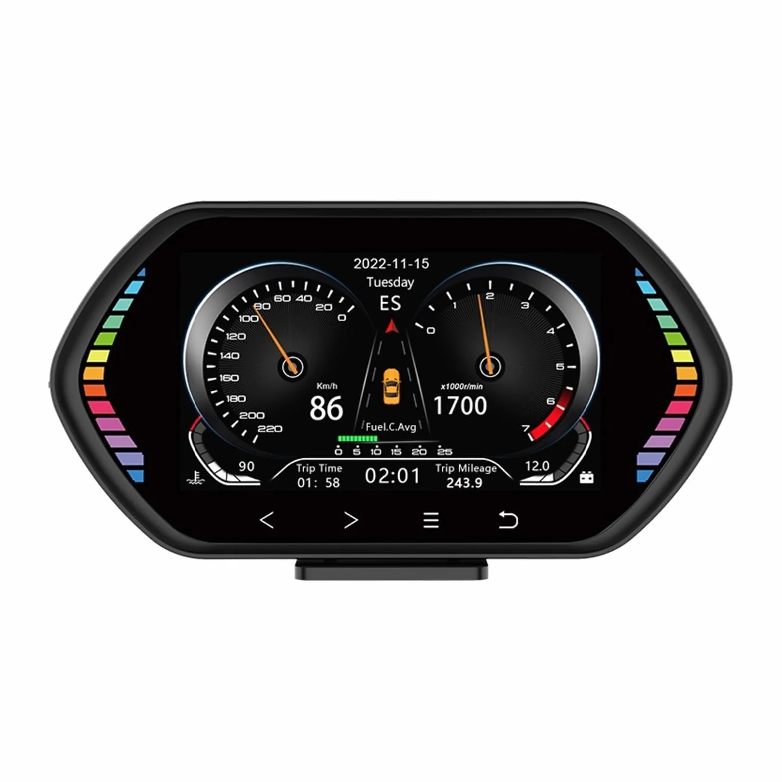 F12 OBD2 Wyświetlacz Head-up Samochodowy Prędkościomierz Cyfrowy Obrotomierz Inklinometr Miernik Nachylenia Komputer Pokładowy Elektronika Samochodowa