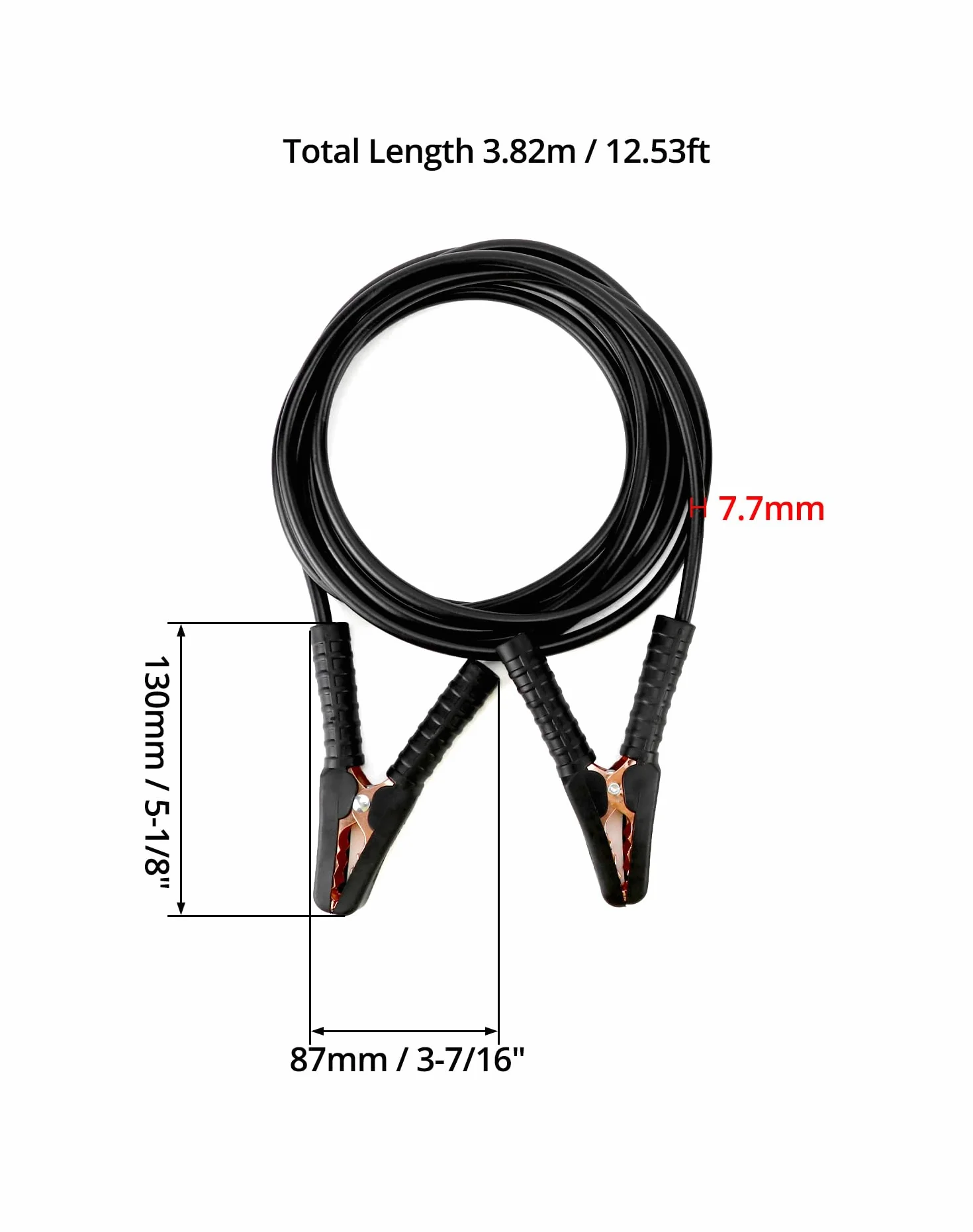 QWORK® 4 Meter 2000A Przewody rozruchowe do akumulatora samochodowego z torbą do przechowywania