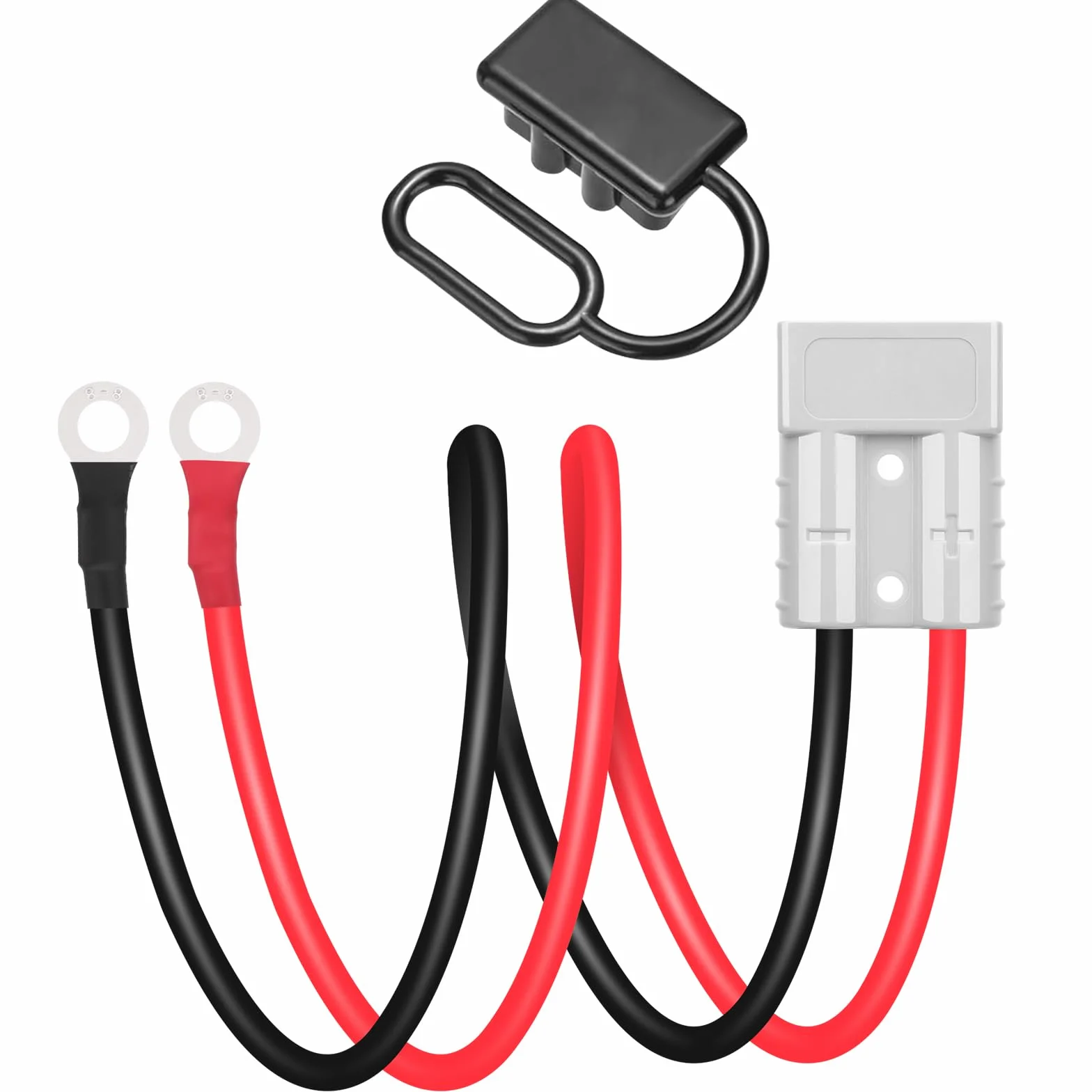 Przyłącze akumulatora 50 A 600 V 10 AWG 50 cm wtyczka do wózka widłowego i wciągarki przyczepy