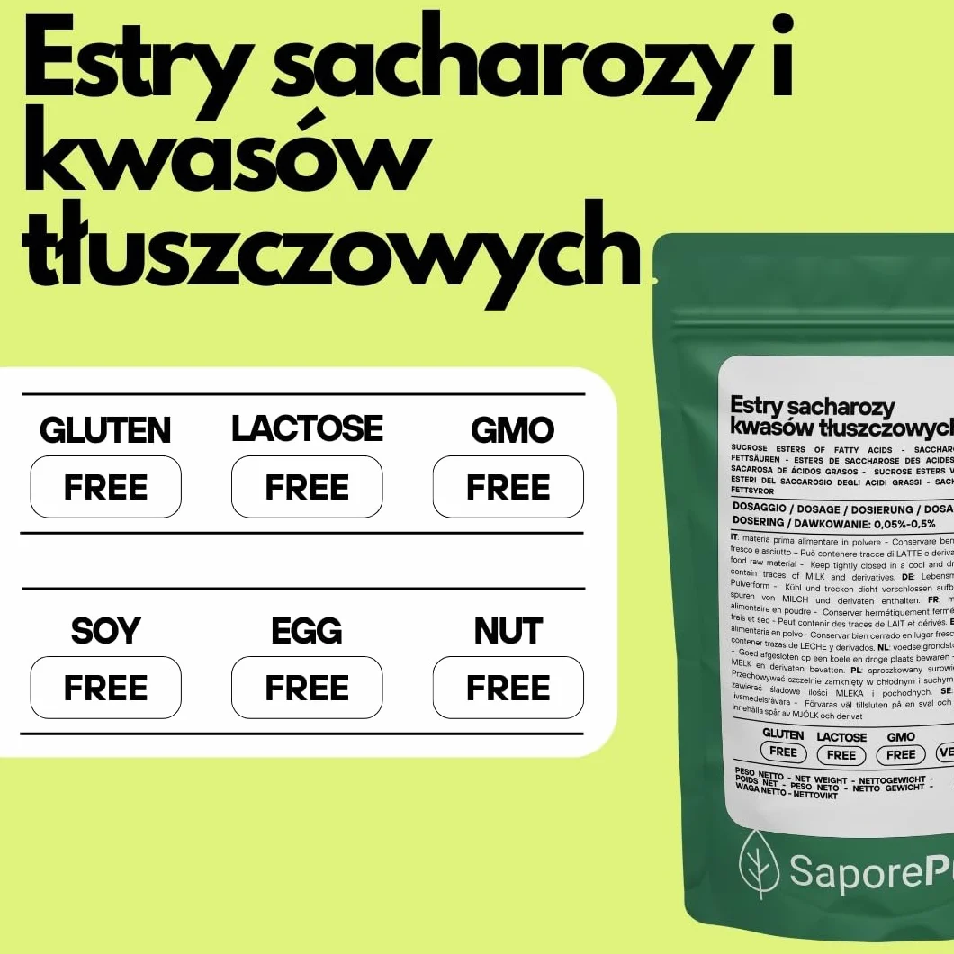 Estry sacharozy i kwasów tłuszczowych, E-473-50 g