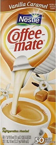 Coffee-mate Coffee Creamer, Vanilla Caramel Liquid Creamer Singles, 3/8 Fluid Ounce (opakowanie 50) firmy Coffee-mate