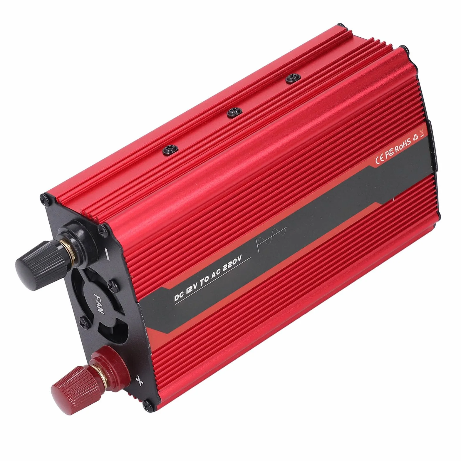 Ejoyous Przetwornica Napięcia Samochodu Stop Aluminium Przetwornica DC12V na AC220V 300W Czysta Fala Sinusoidalna Port USB Wentylator Chłodzący do Wycieczek na świeżym Powietrzu Kempingu i Zużycia
