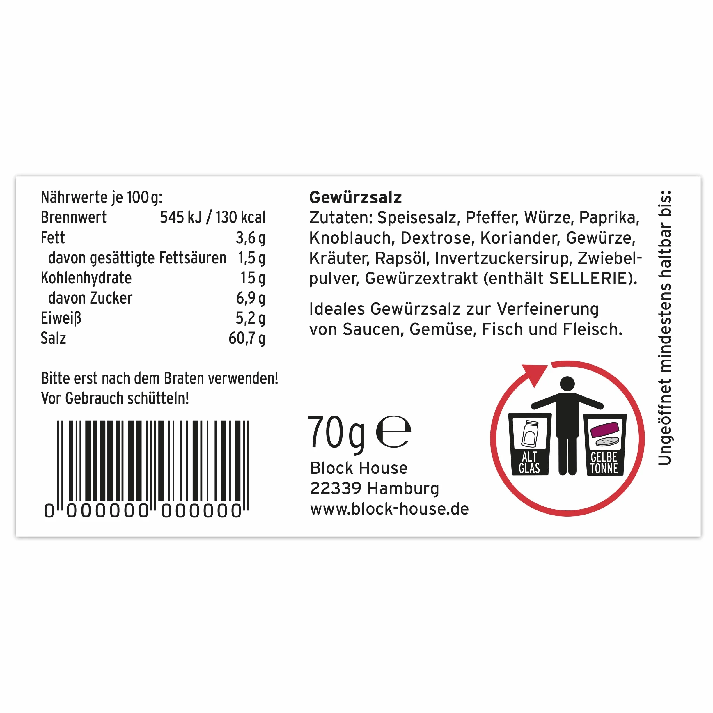 Block House Magiczne przyprawy, 280 g, mieszanka przypraw – jakość restauracyjna
