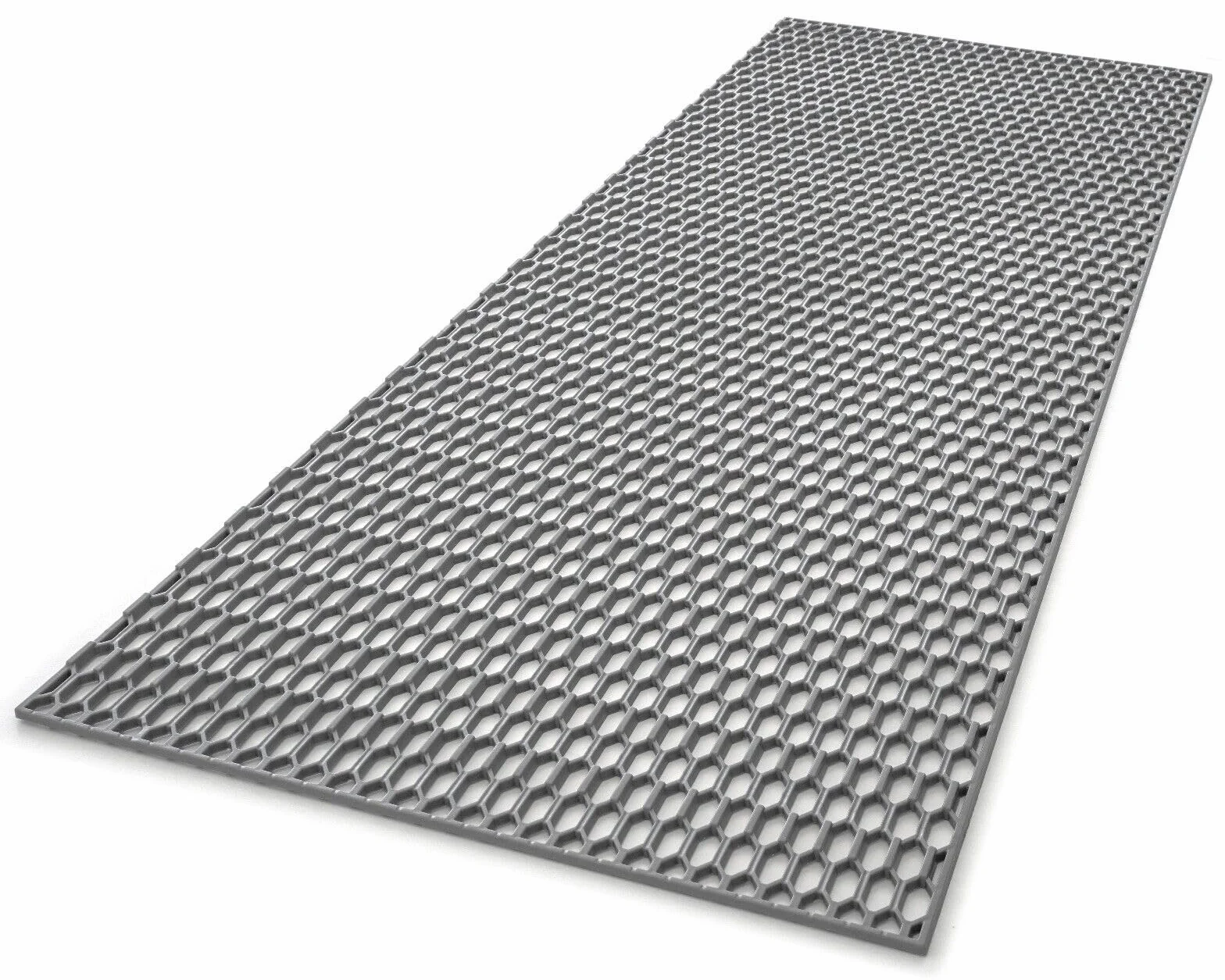 Duża kratka wyścigowa tuningowa, 40 x 120 cm, tworzywo sztuczne ABS, plastry miodu w kolorach RAL (ciemny szary RAL 9023)