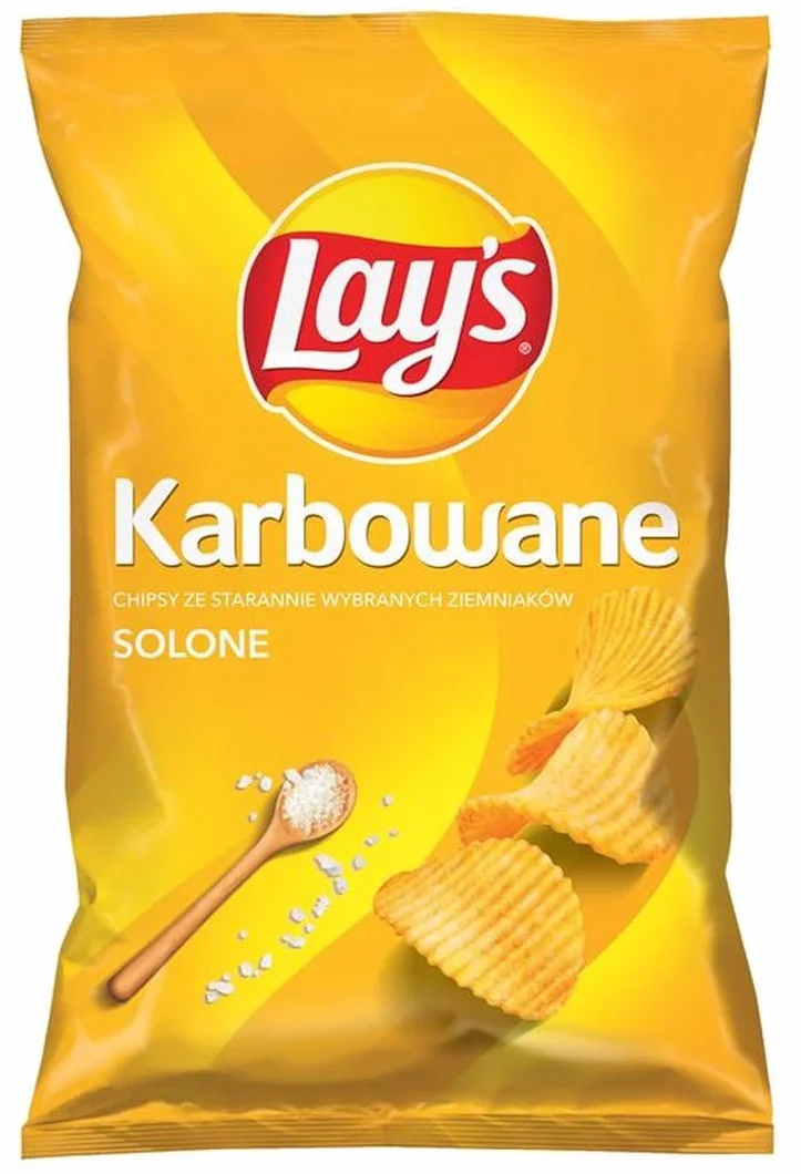 Lay's Chipsy Karbowane ziemniaczane o smaku solonym 120 g