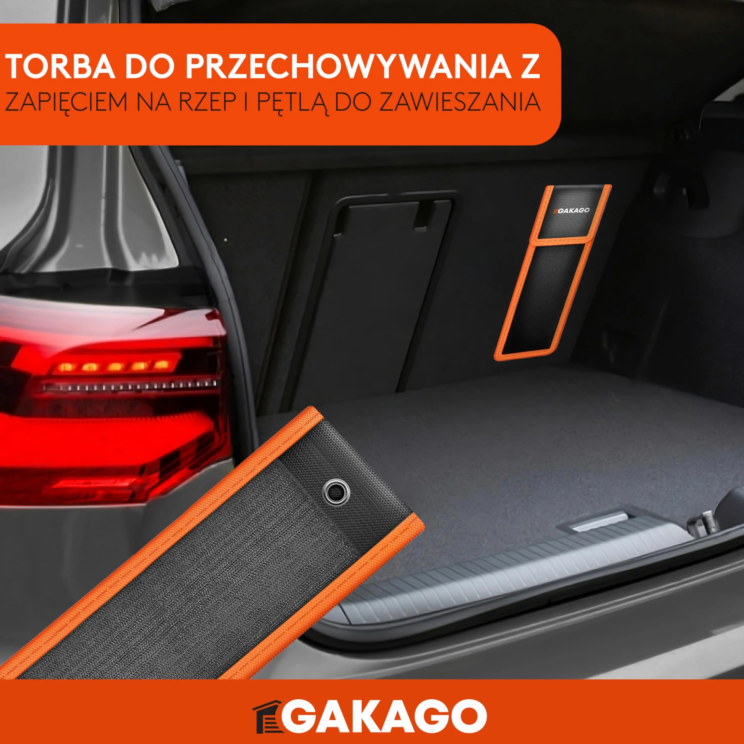 Gakago Teleskopowy zestaw kluczy do nakrętek kół z nasadkami 17/19 mm i 21/23 mm 1/2 cala - Bardzo długi, wysuwany klucz do kół - Praktyczna torba do przechowywania z rzepem i pętelką do zawieszania
